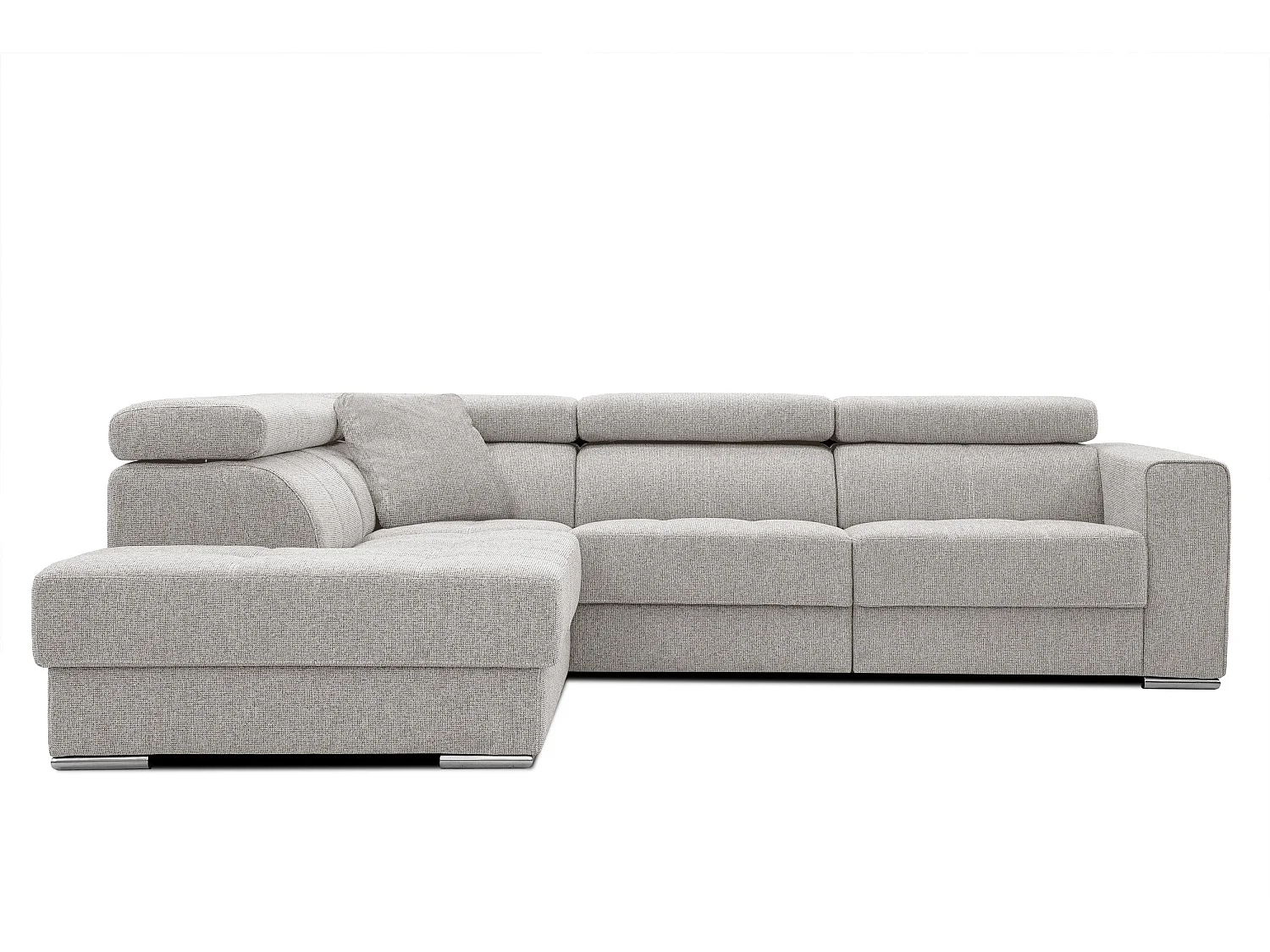 QUARTZ Ecksofa 5-Sitzer links, creme