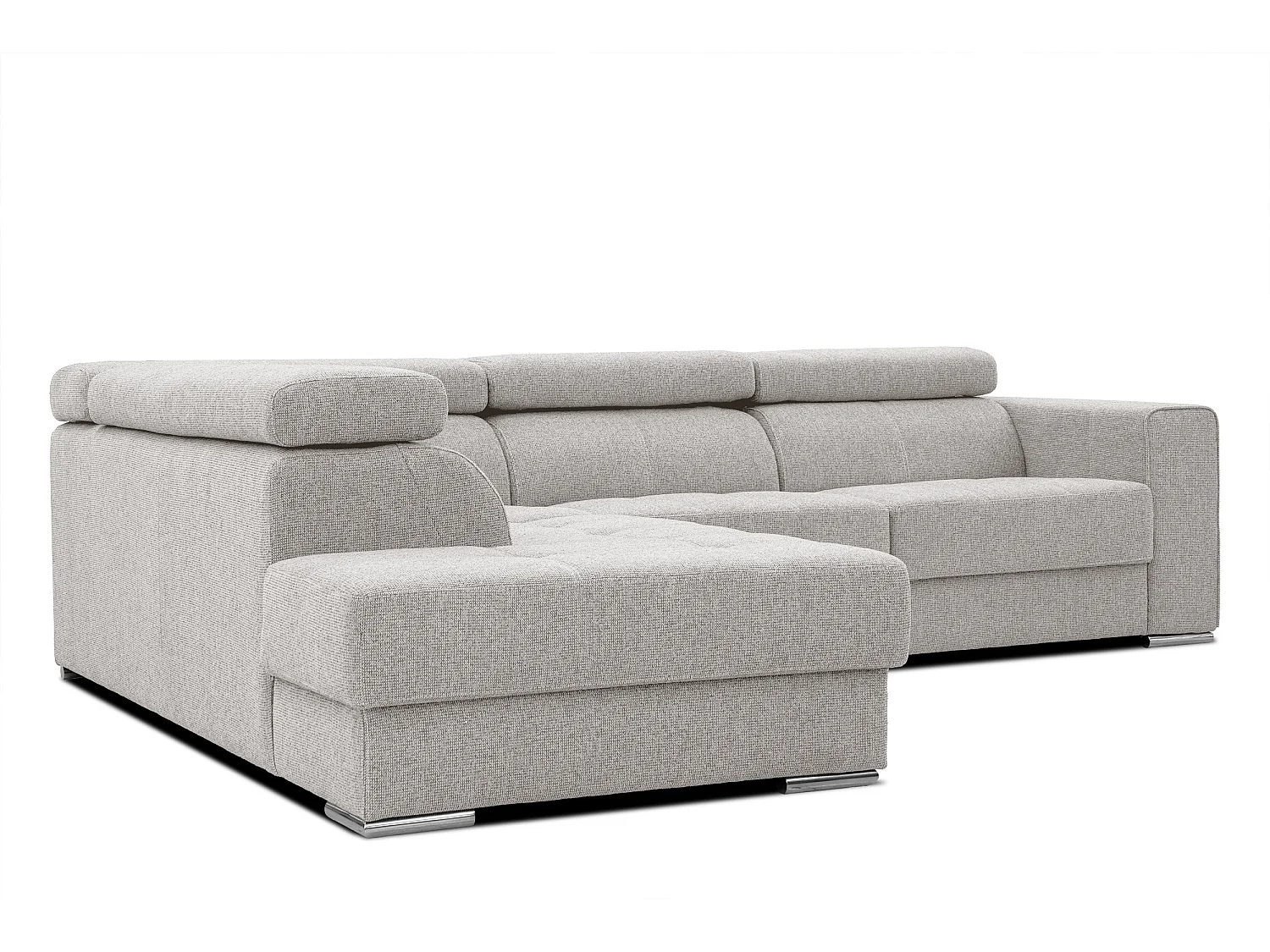 QUARTZ Ecksofa 5-Sitzer links, creme