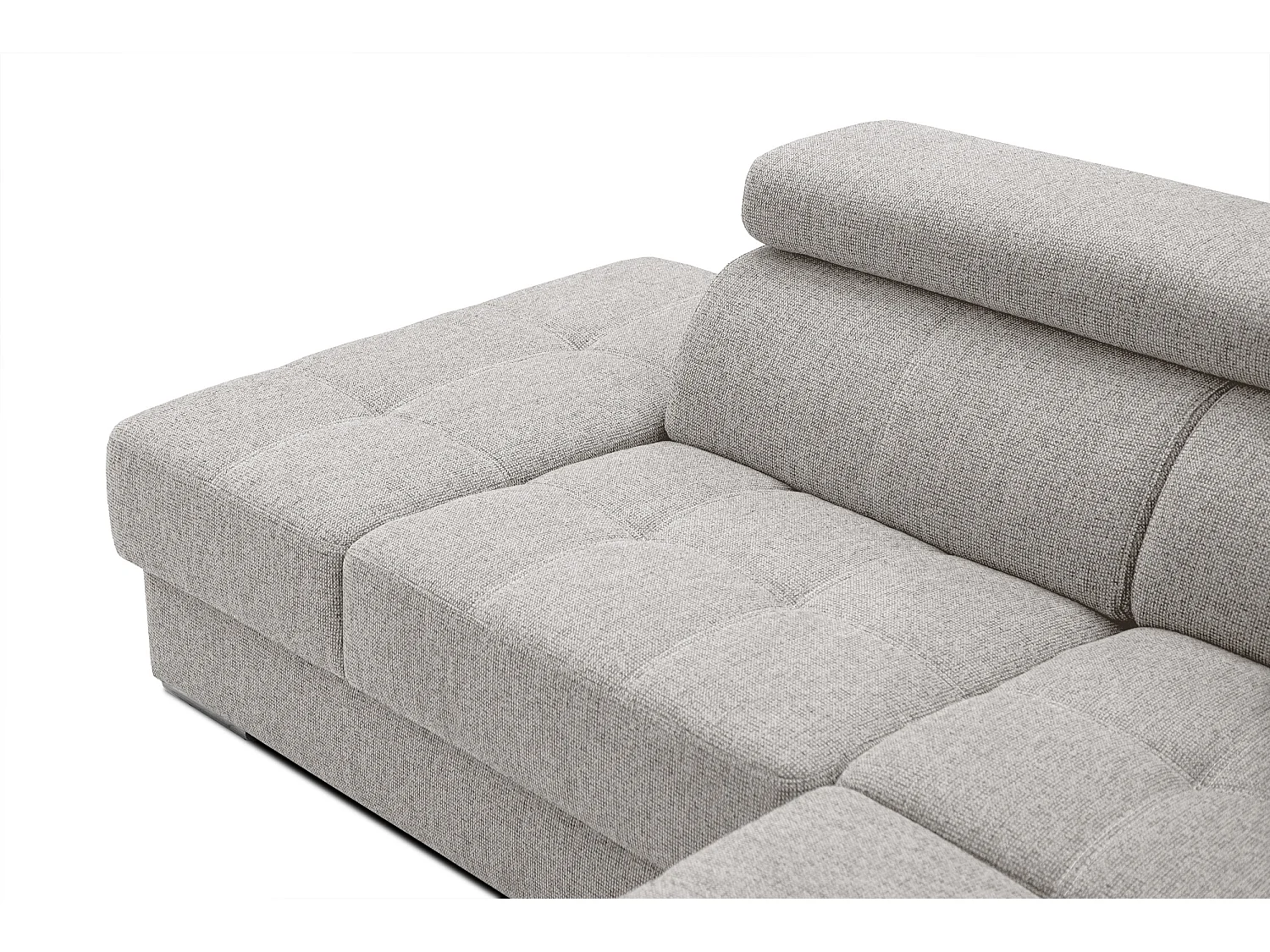 QUARTZ Ecksofa 5-Sitzer links, creme