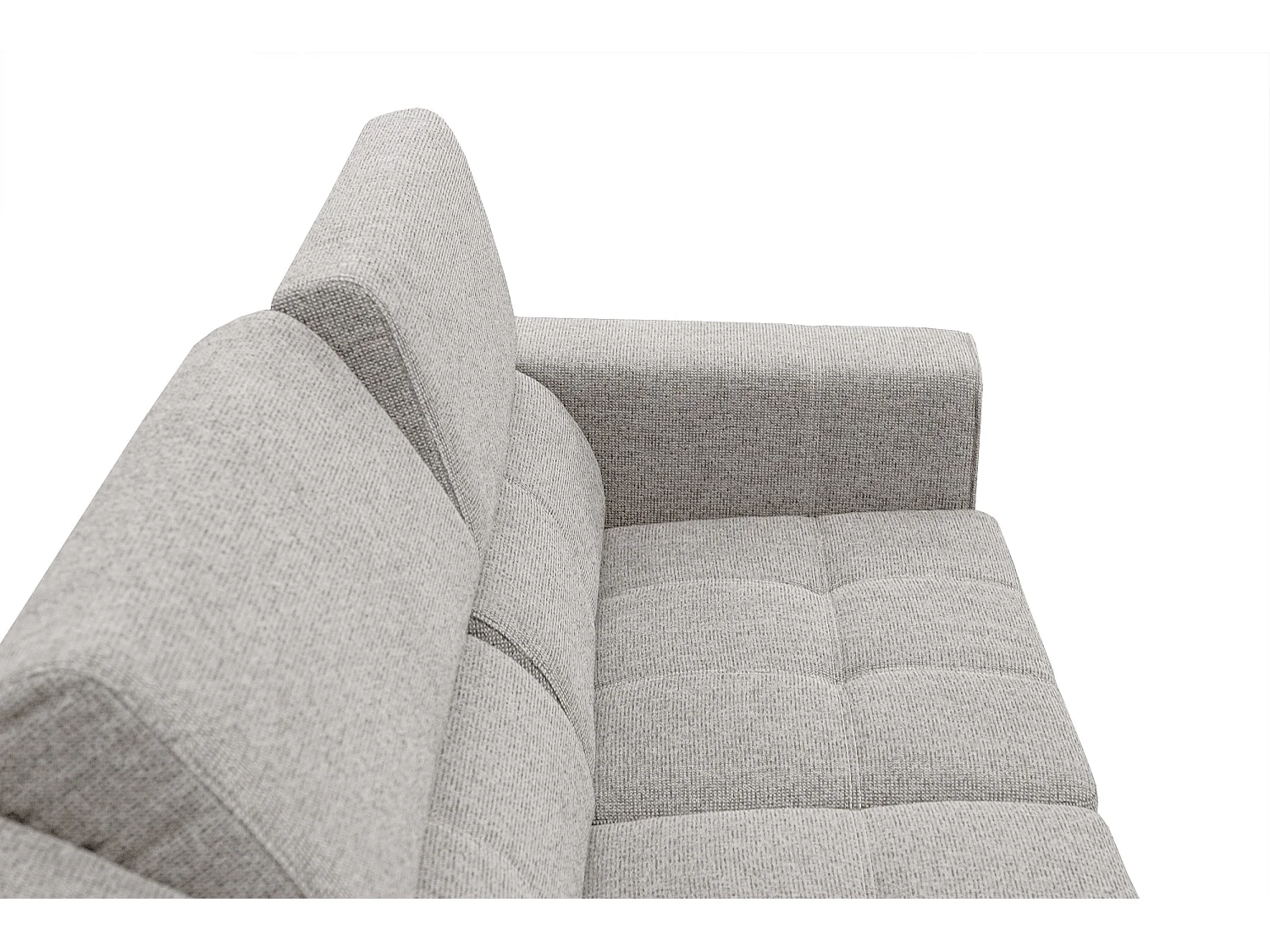 QUARTZ Ecksofa 5-Sitzer links, creme