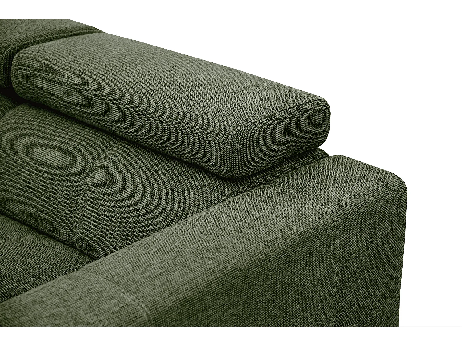 QUARTZ Ecksofa 5-Sitzer links, olive