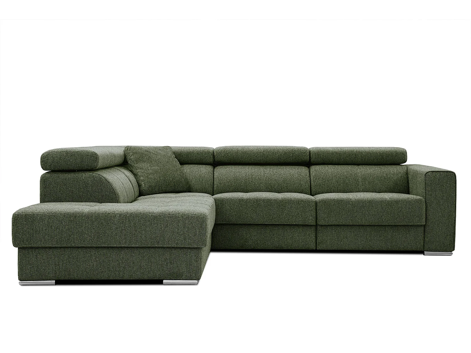 QUARTZ Ecksofa 5-Sitzer links, olive