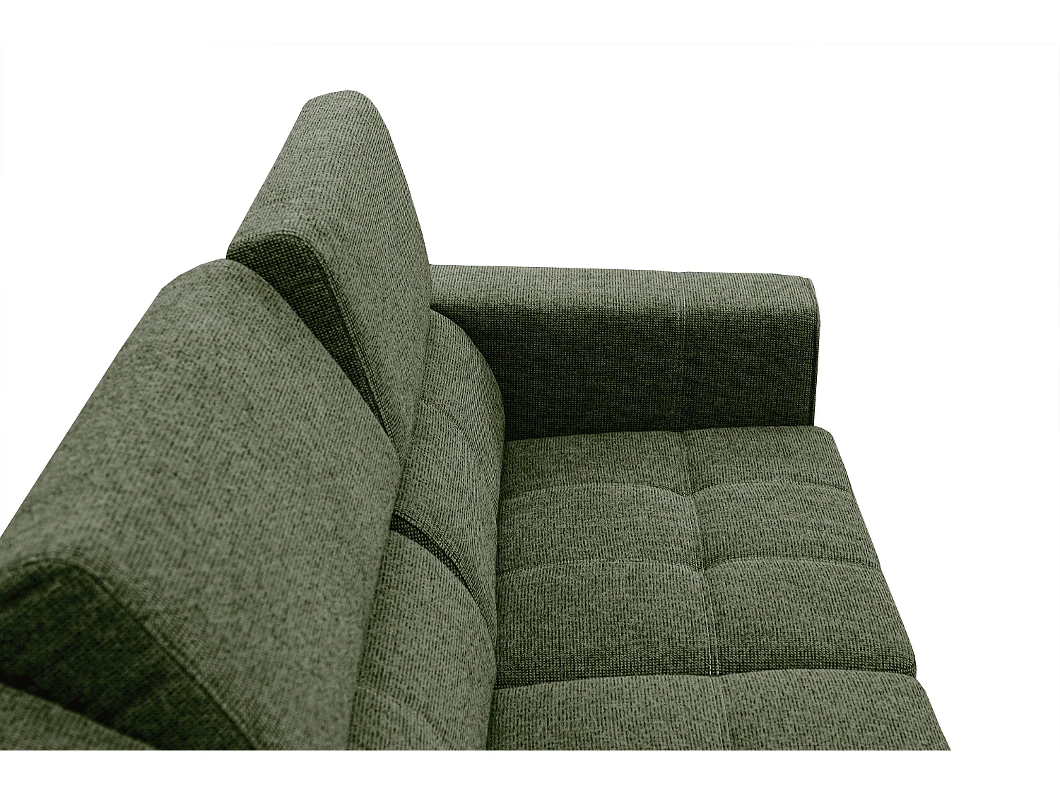 QUARTZ Ecksofa 5-Sitzer links, olive