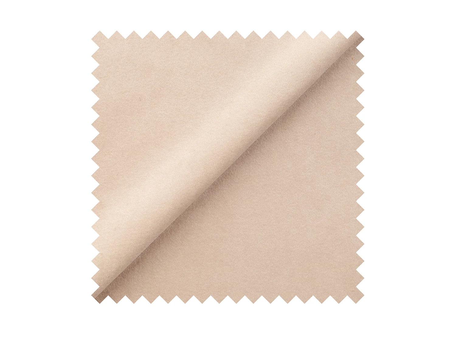 Canapé d'angle convertible - en velours beige avec revêtement - côté droit - DANDELINO