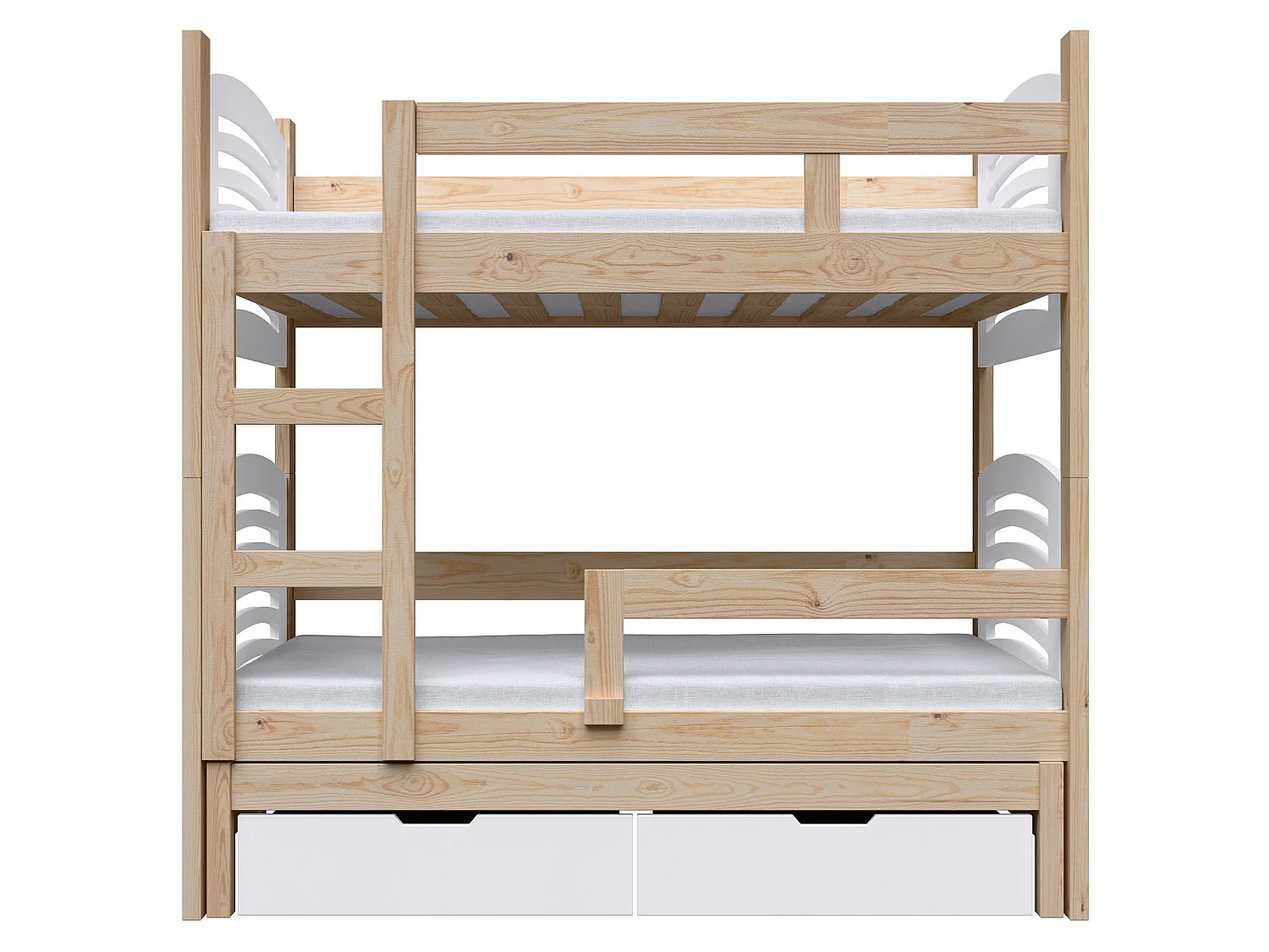 Stapelbed voor 3 personen met matrassen, 75x180 cm – Cami