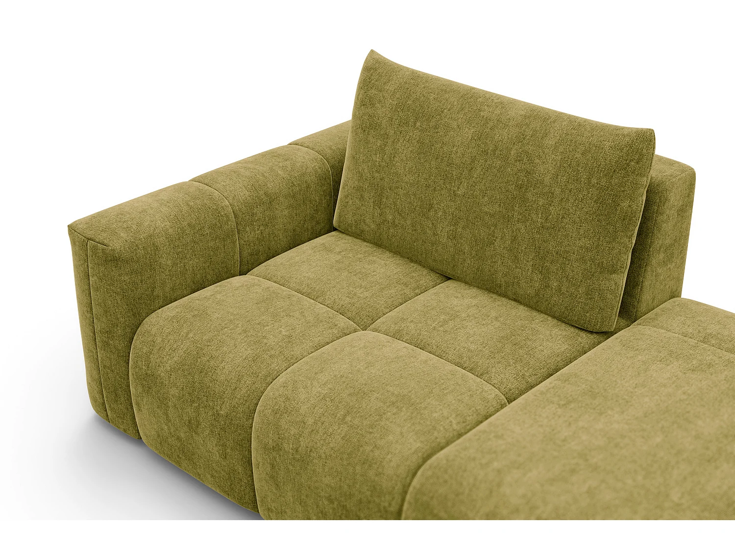 CANAPÉ VERONA 4 places avec pouf, tissu khaki
