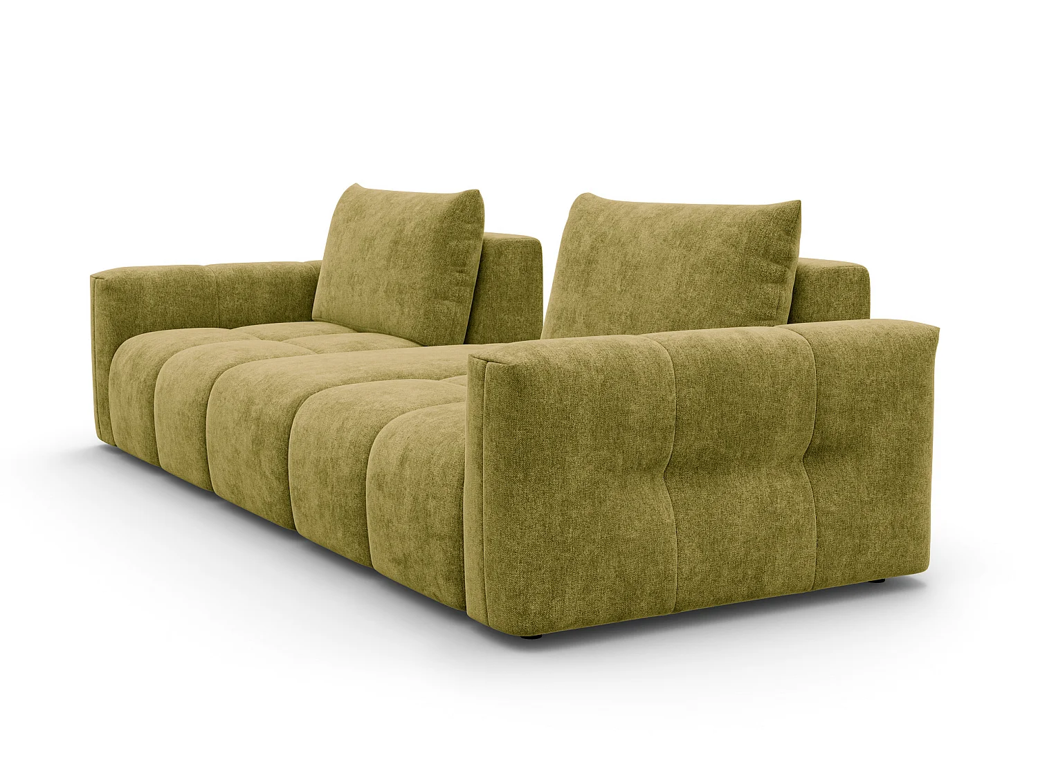 CANAPÉ VERONA 4 places avec pouf, tissu khaki