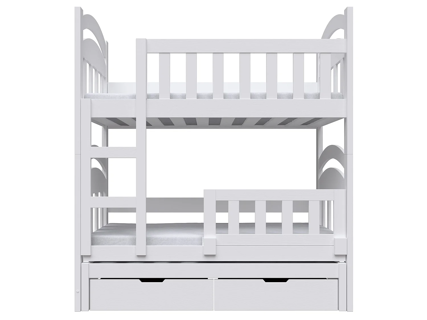 Stapelbed voor 3 personen met matrassen, 75x180 cm – Dopio