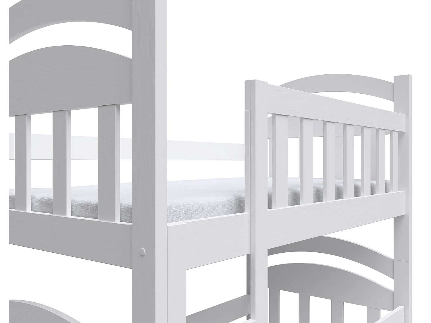 Stapelbed voor 3 personen met matrassen, 75x180 cm – Dopio