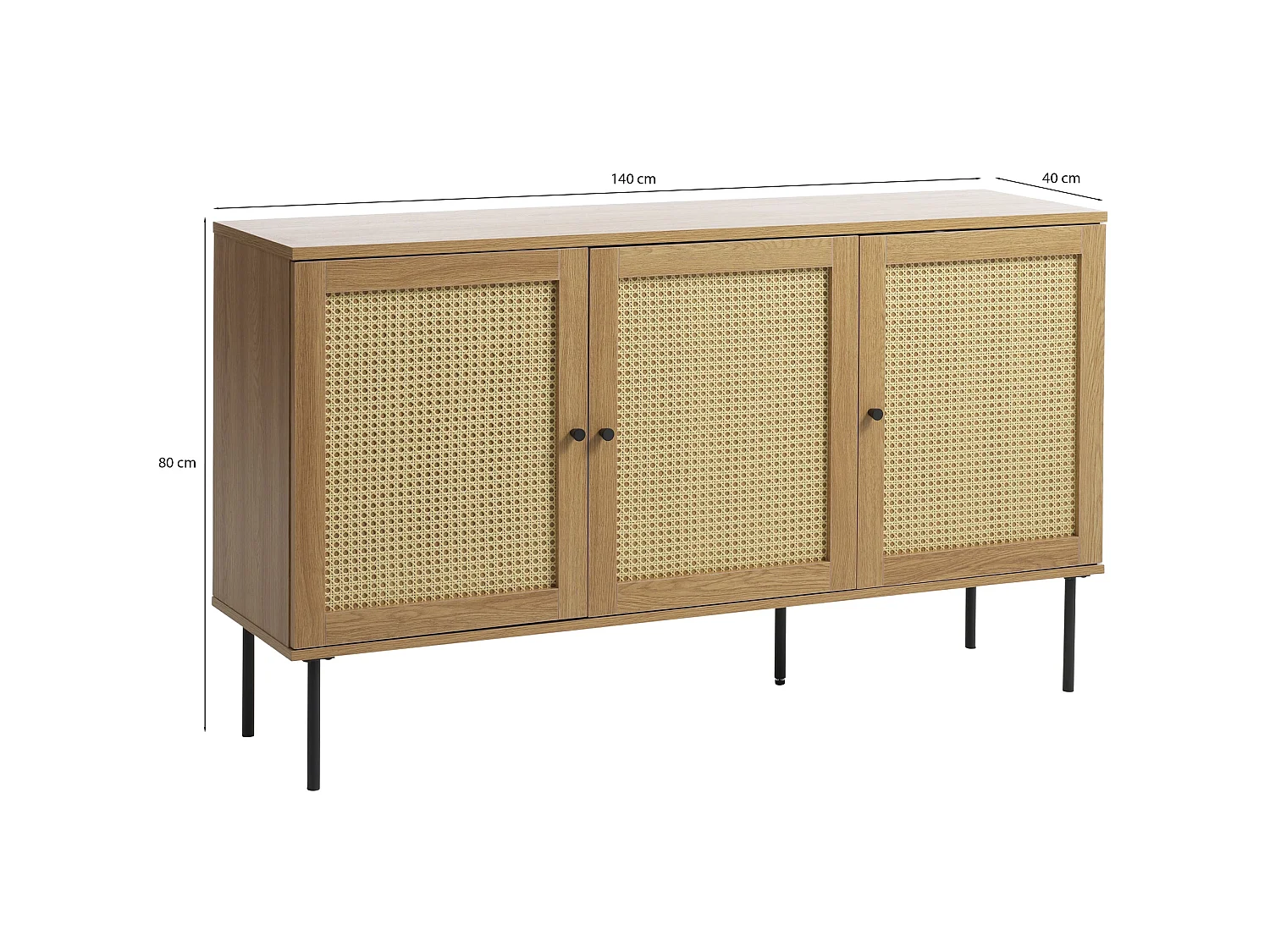 Dressoir, beige, 140 cm – Mogest
