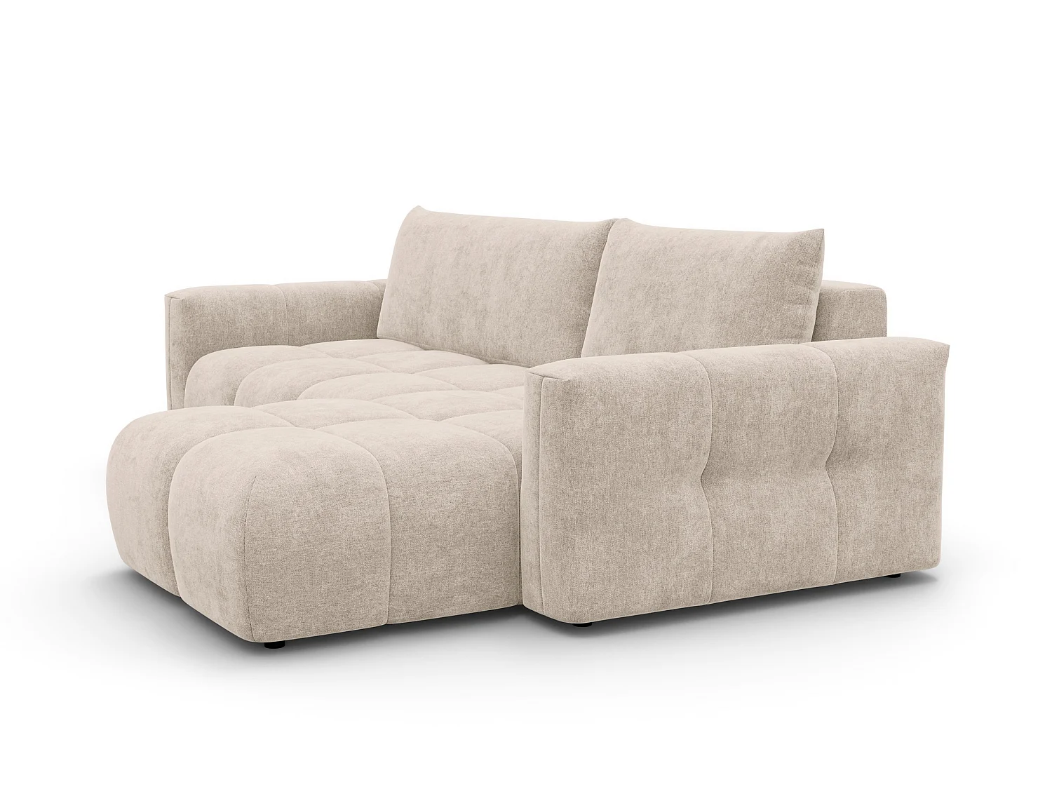 CANAPÉ D'ANGLE VERONA 4 places droit, tissu beige