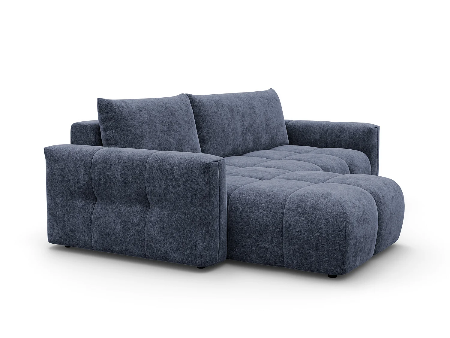 CANAPÉ D'ANGLE VERONA 4 places gauche, tissu bleu marine