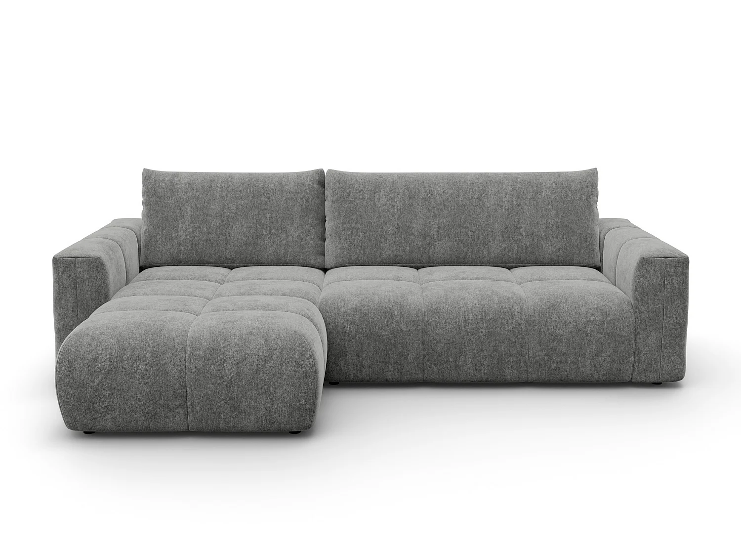CANAPÉ D'ANGLE VERONA 4 places gauche, tissu gris