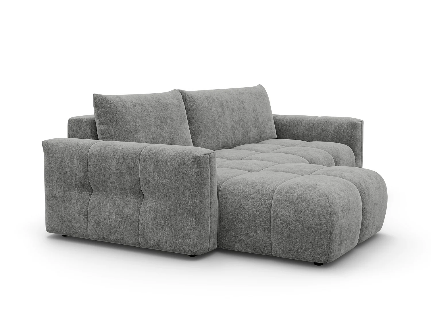 CANAPÉ D'ANGLE VERONA 4 places gauche, tissu gris