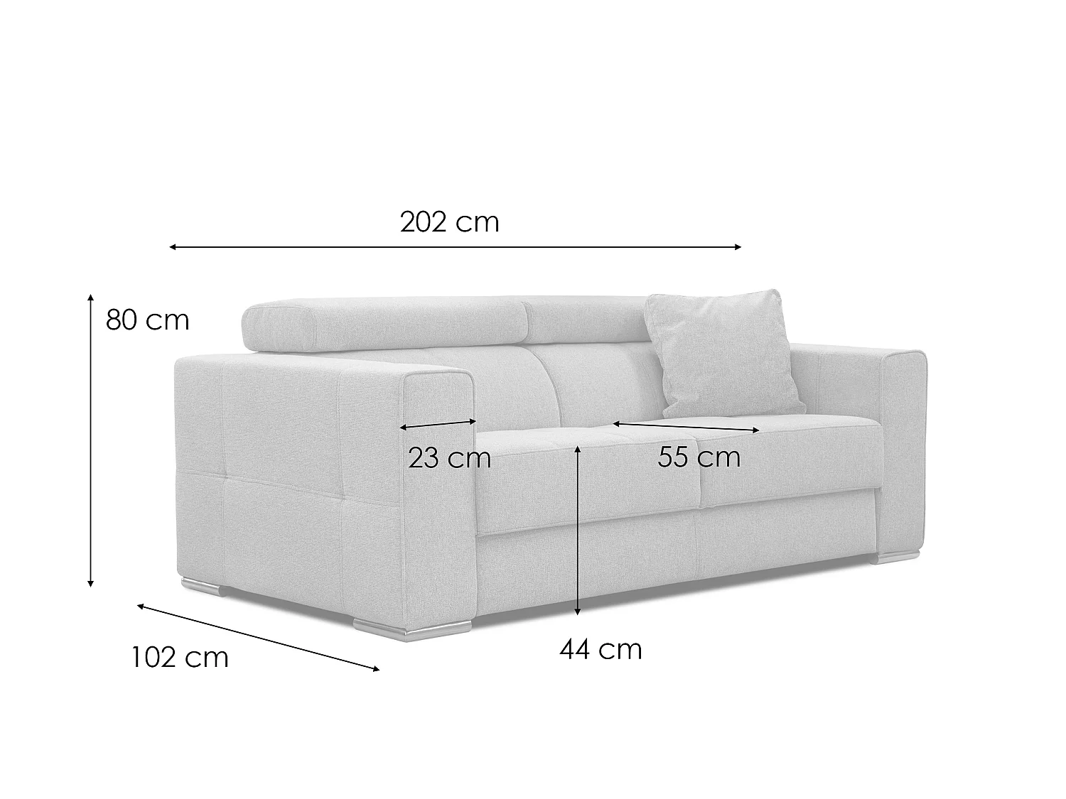 QUARTZ Sofa 3-Sitzer, mint