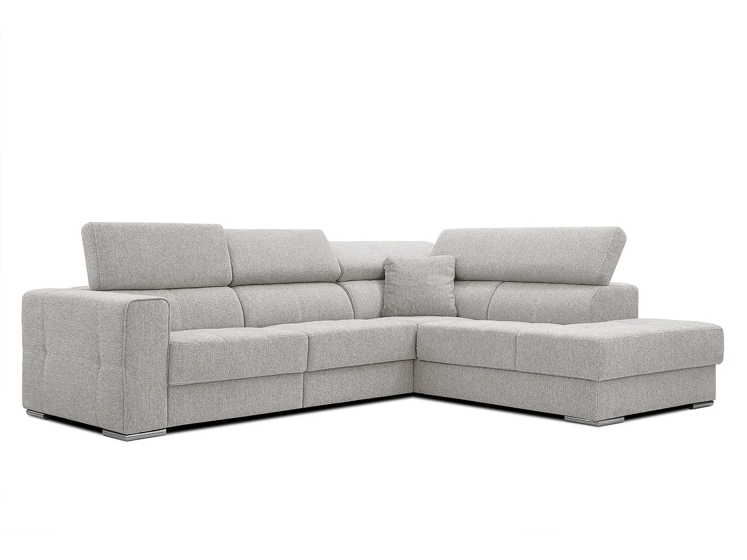 QUARTZ Ecksofa 5-Sitzer rechts, creme