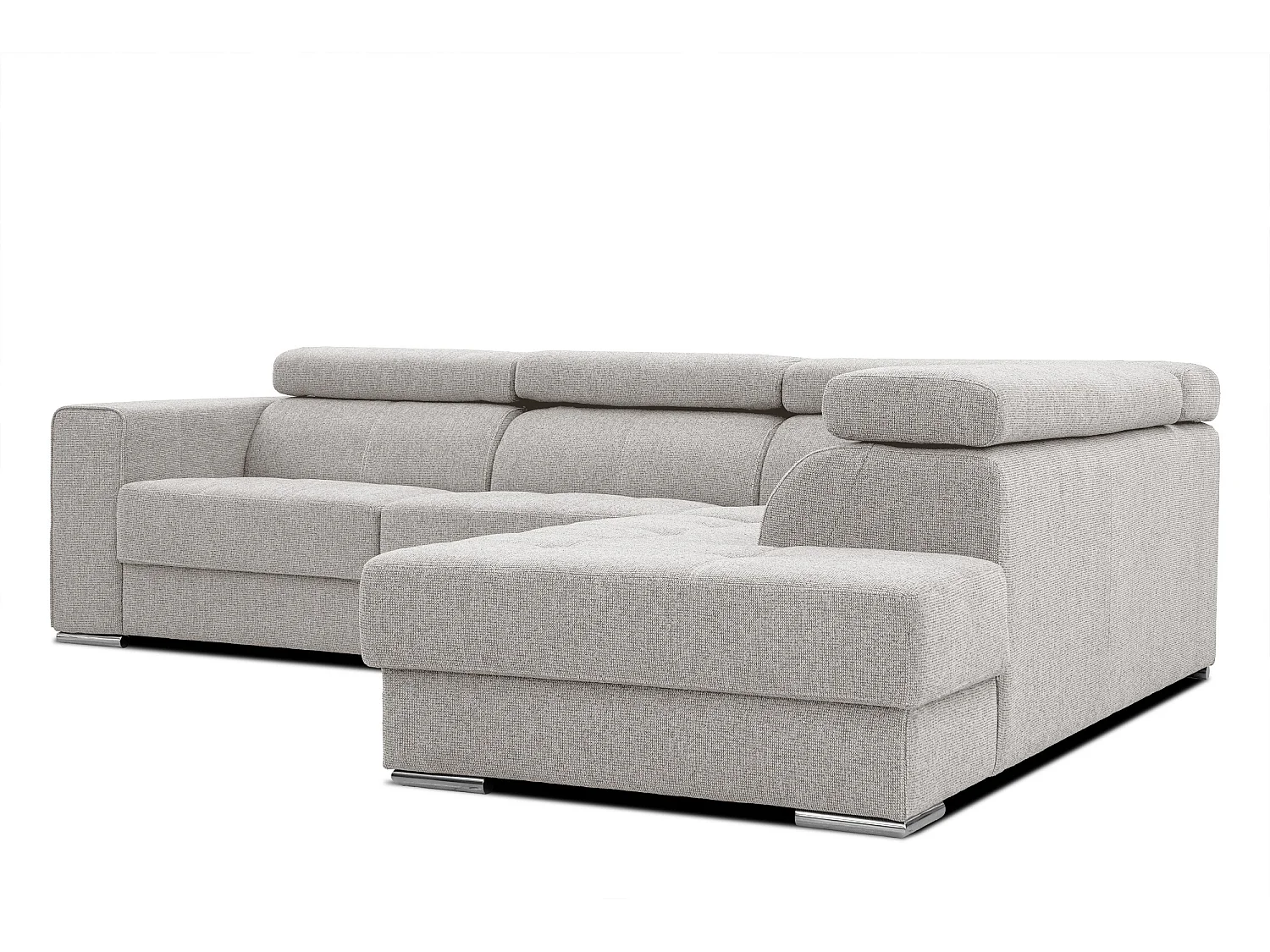 QUARTZ Ecksofa 5-Sitzer rechts, creme
