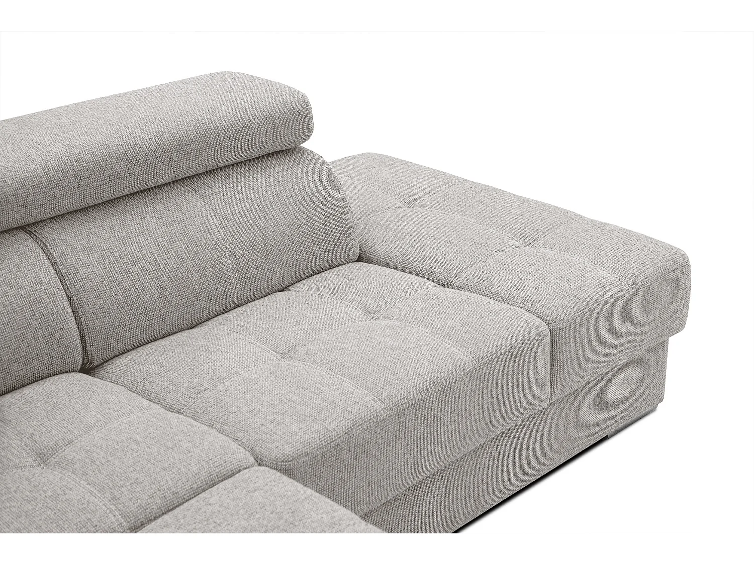 QUARTZ Ecksofa 5-Sitzer rechts, creme
