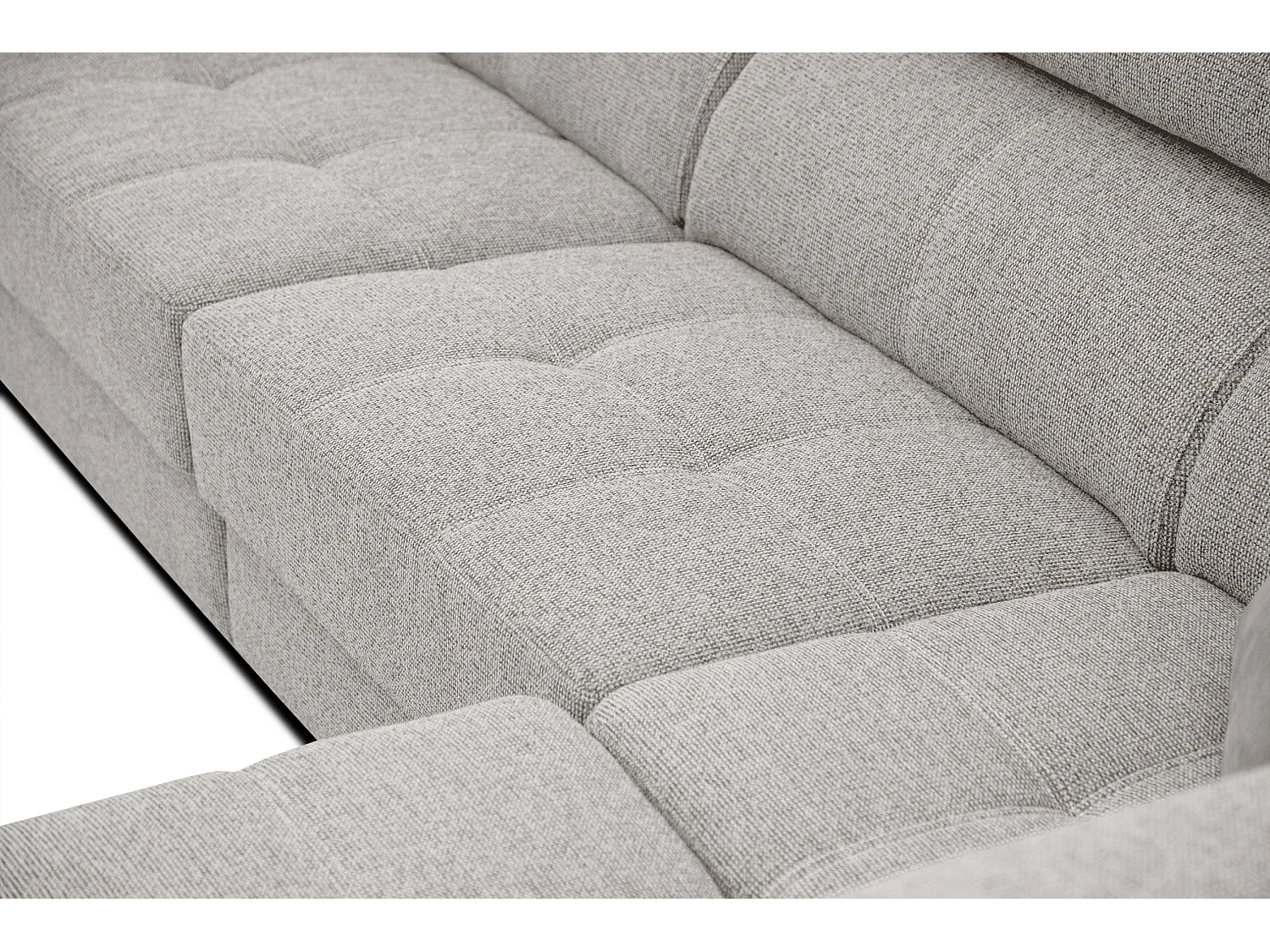 QUARTZ Ecksofa 5-Sitzer rechts, creme