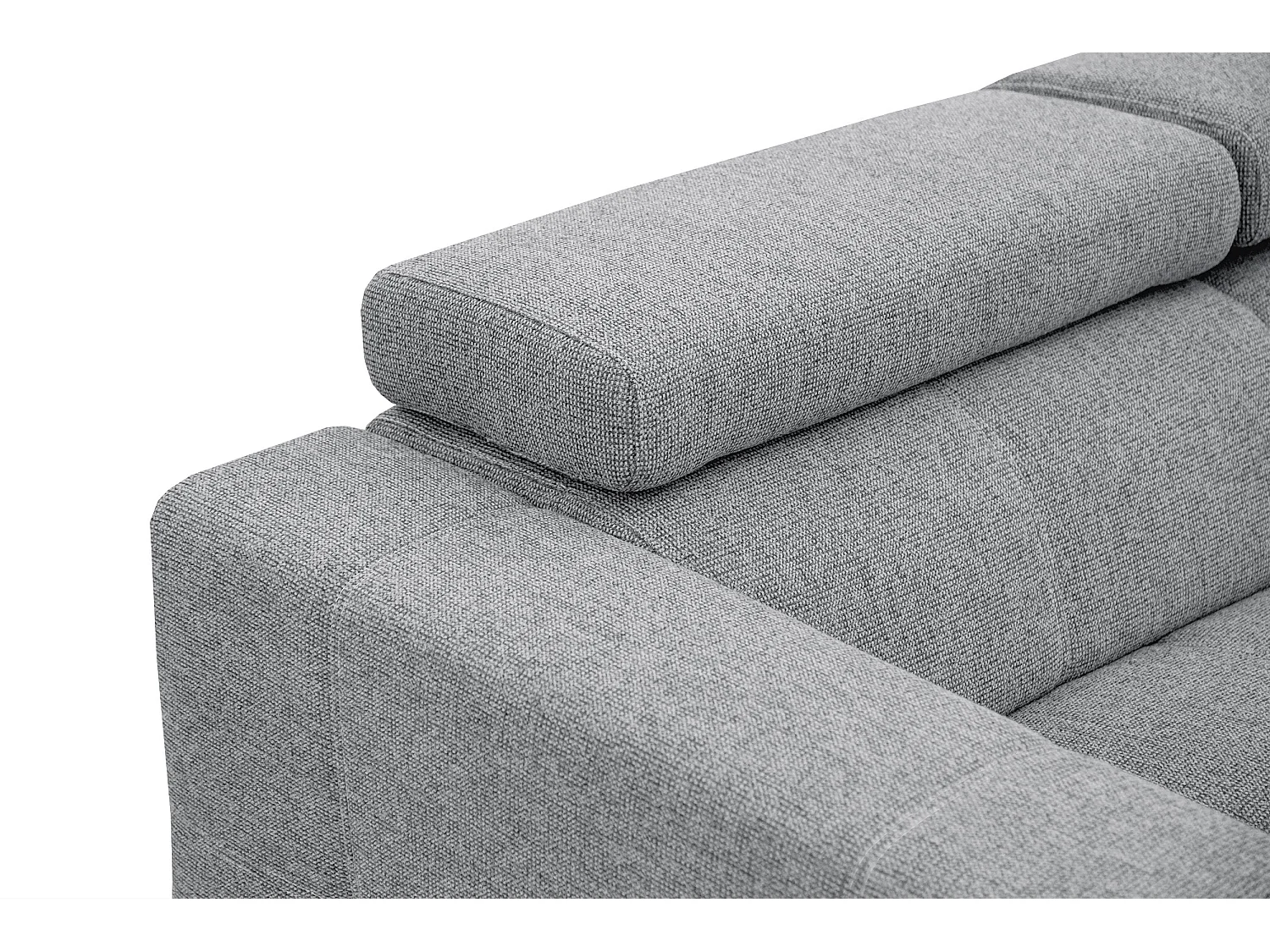 QUARTZ Ecksofa 5-Sitzer rechts, silbergrau