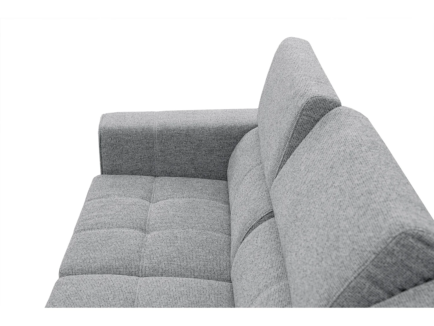 QUARTZ Ecksofa 5-Sitzer rechts, silbergrau