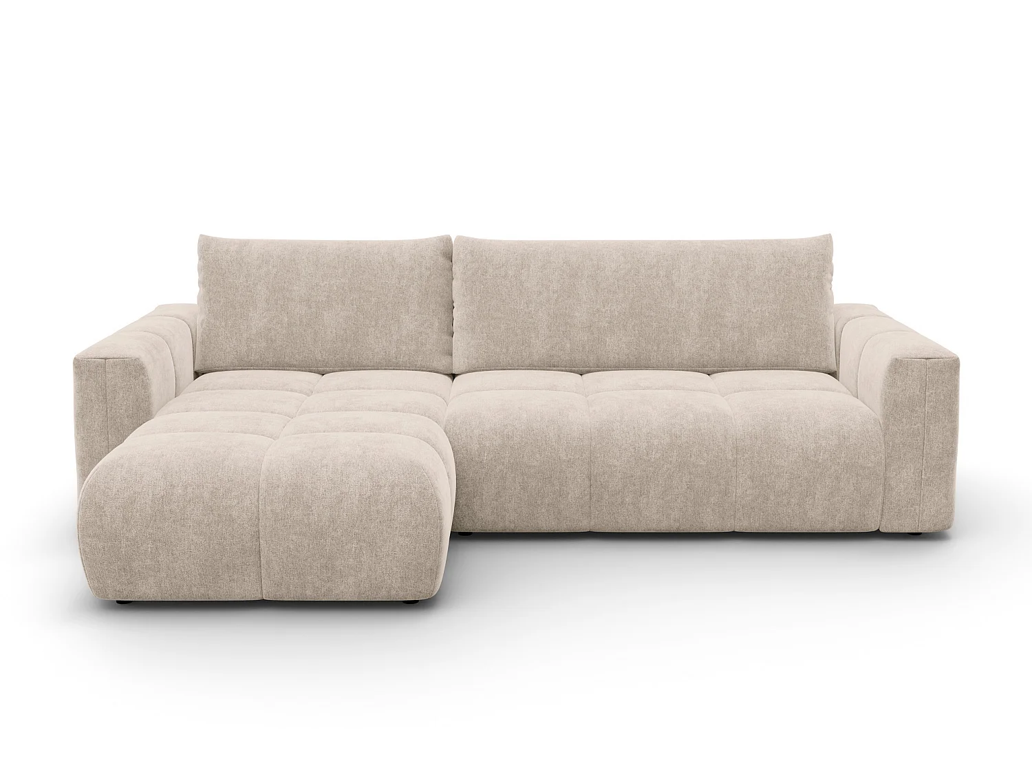 CANAPÉ D'ANGLE VERONA 4 places gauche, tissu beige