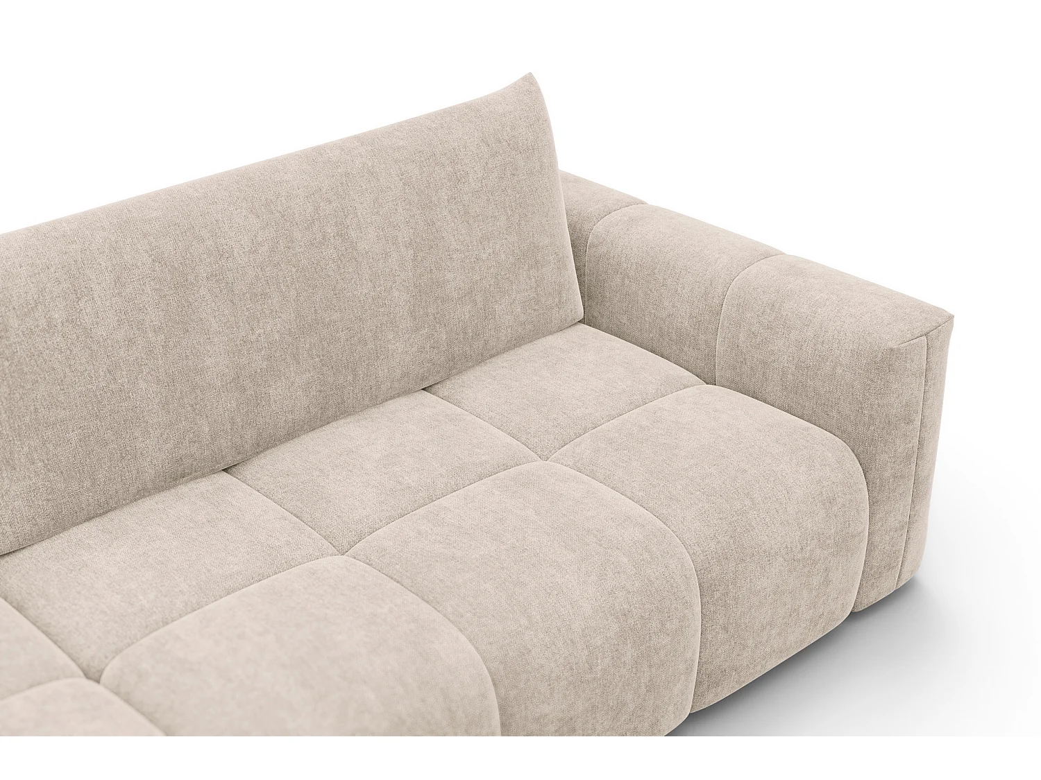 CANAPÉ D'ANGLE VERONA 4 places gauche, tissu beige