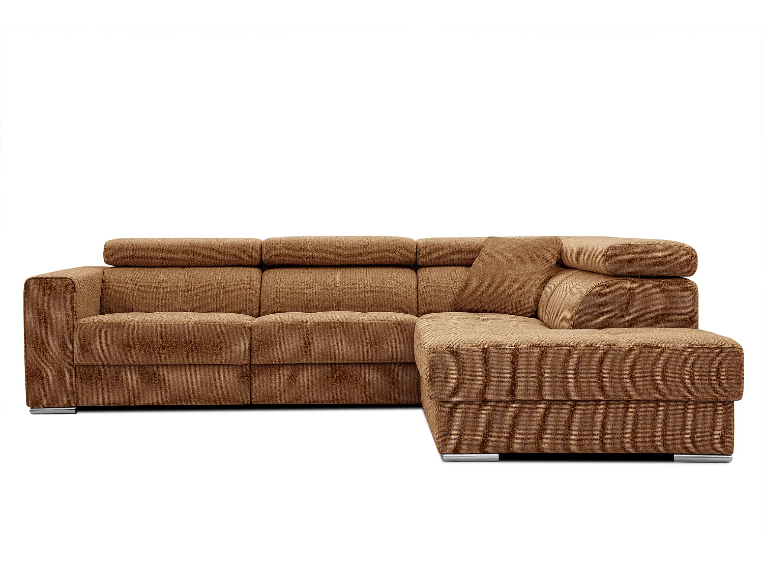 QUARTZ Ecksofa 5-Sitzer rechts, orange