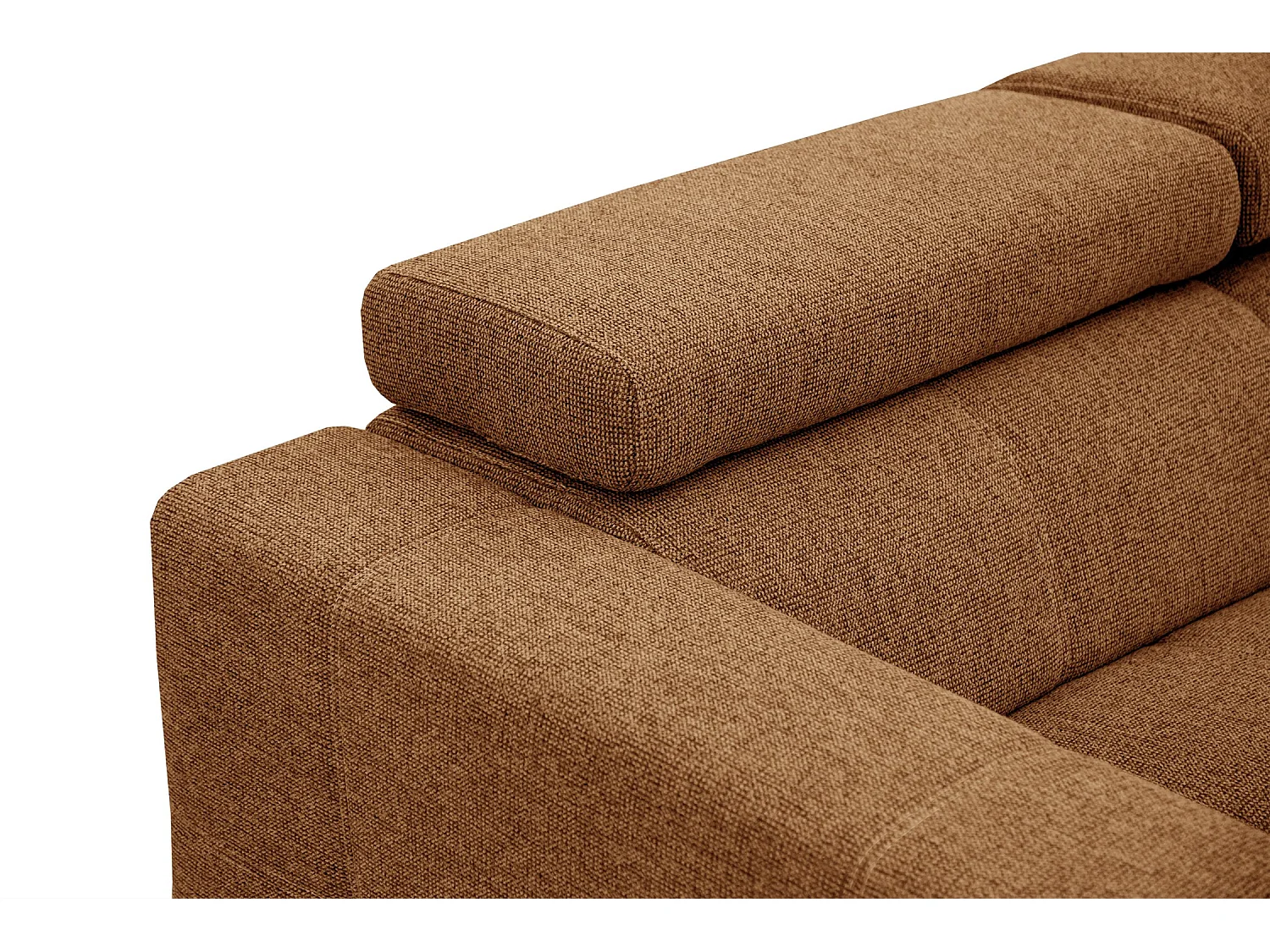QUARTZ Ecksofa 5-Sitzer rechts, orange