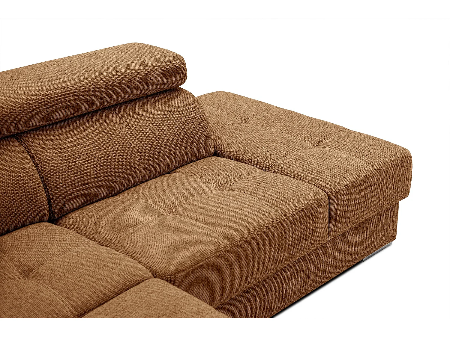 QUARTZ Ecksofa 5-Sitzer rechts, orange