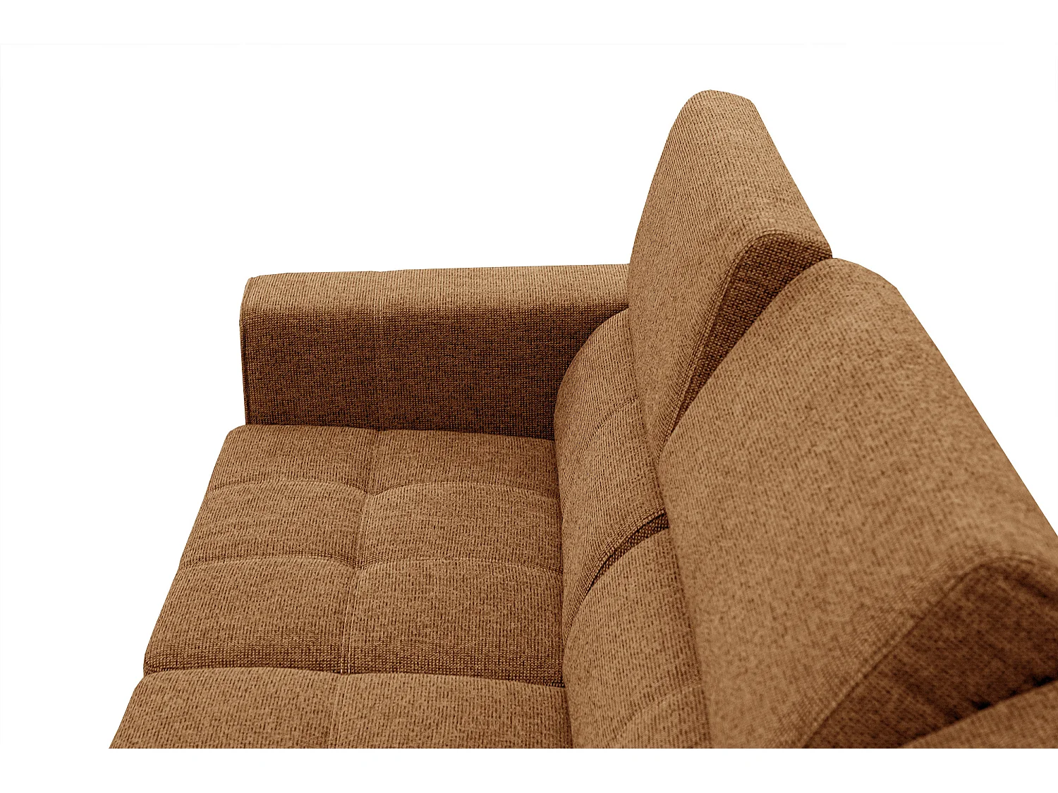 QUARTZ Ecksofa 5-Sitzer rechts, orange