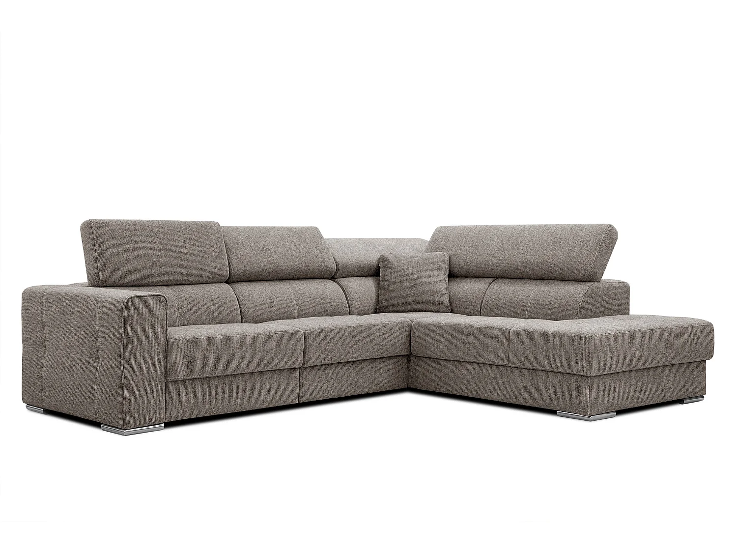 QUARTZ Ecksofa 5-Sitzer rechts, taupe