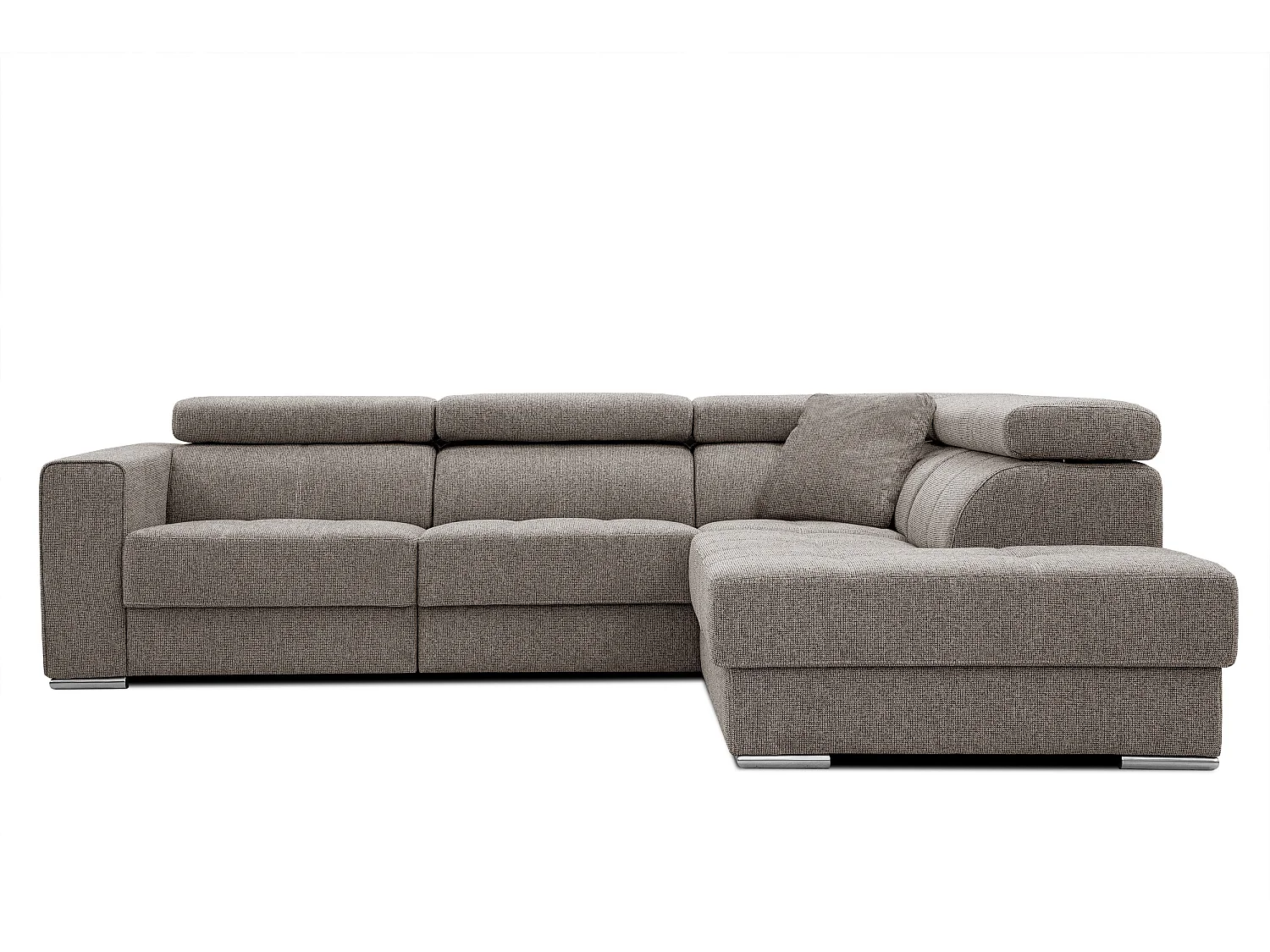 QUARTZ Ecksofa 5-Sitzer rechts, taupe