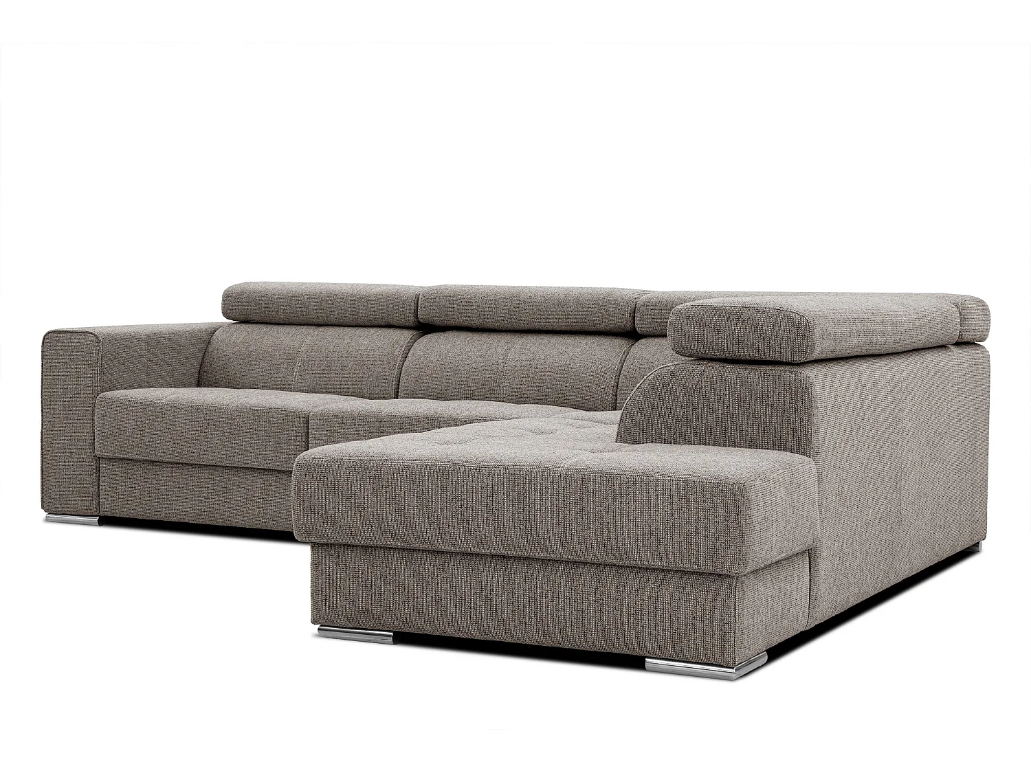 QUARTZ Ecksofa 5-Sitzer rechts, taupe