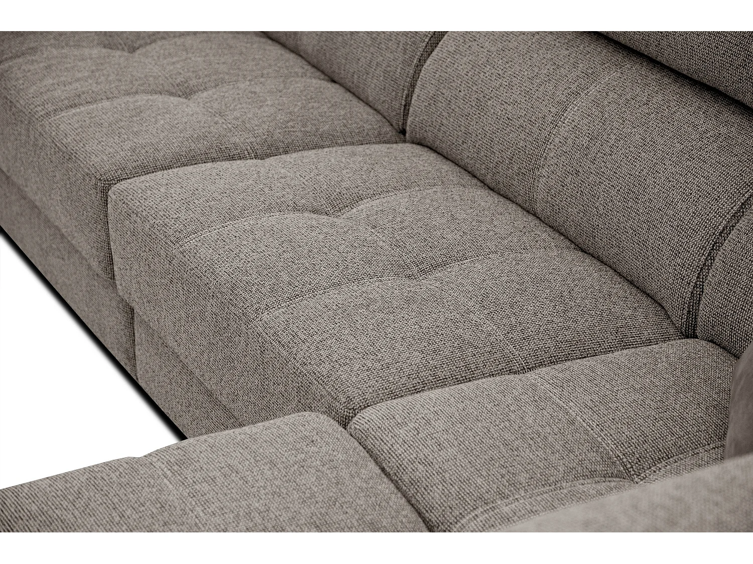 QUARTZ Ecksofa 5-Sitzer rechts, taupe