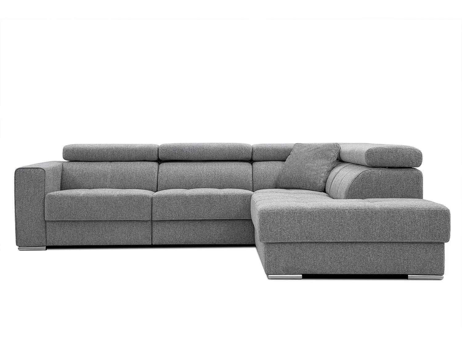 QUARTZ Ecksofa 5-Sitzer rechts, grau