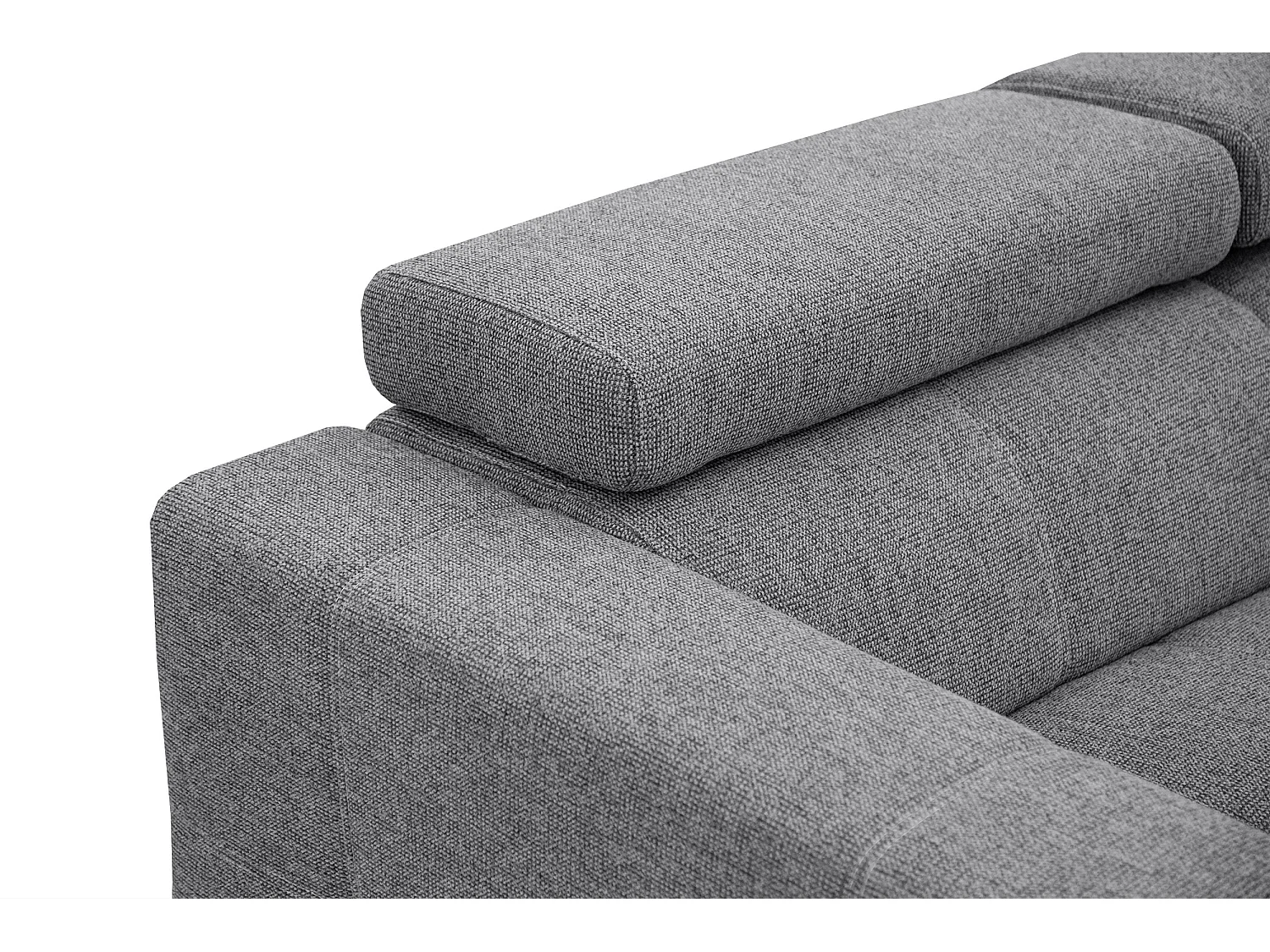 QUARTZ Ecksofa 5-Sitzer rechts, grau