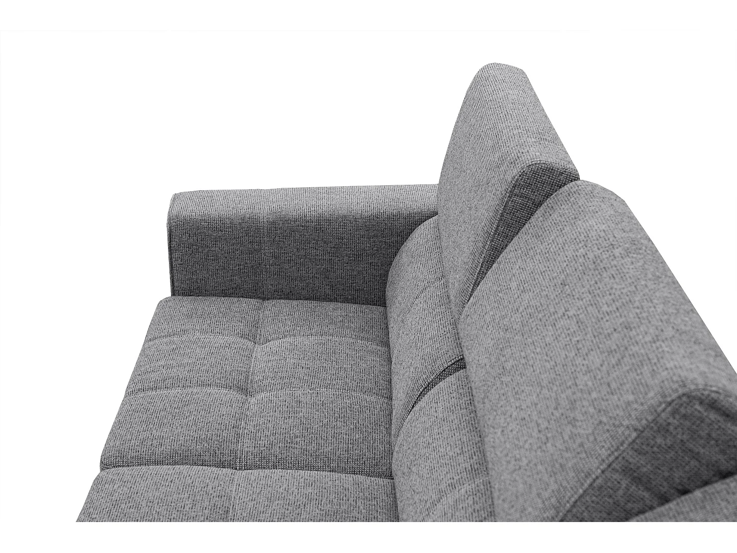 QUARTZ Ecksofa 5-Sitzer rechts, grau