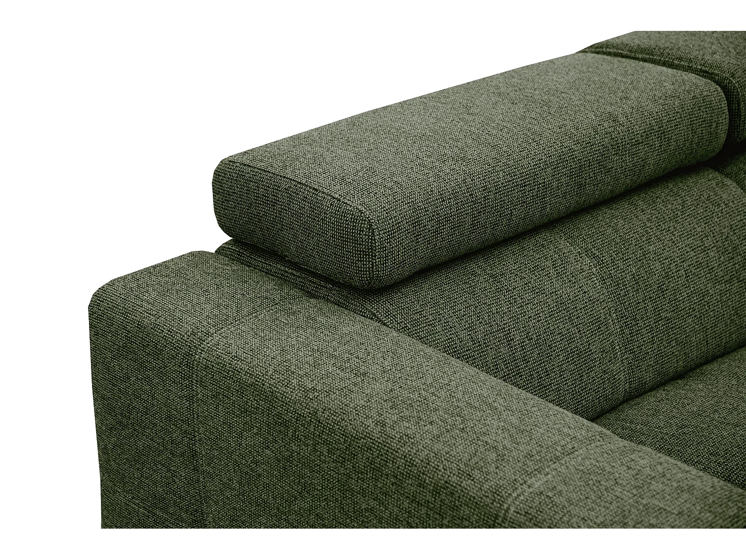 QUARTZ Ecksofa 5-Sitzer rechts, olive