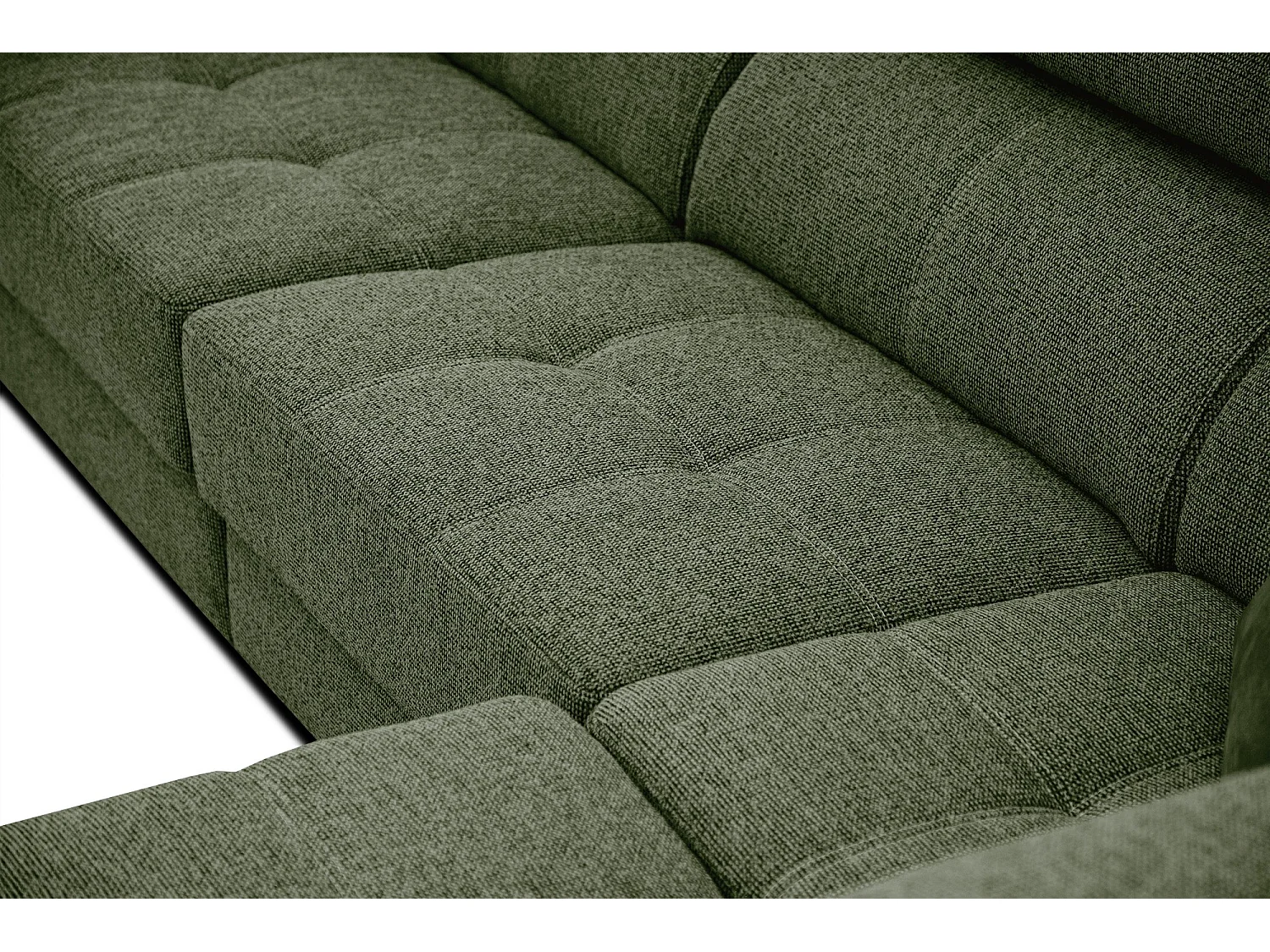 QUARTZ Ecksofa 5-Sitzer rechts, olive