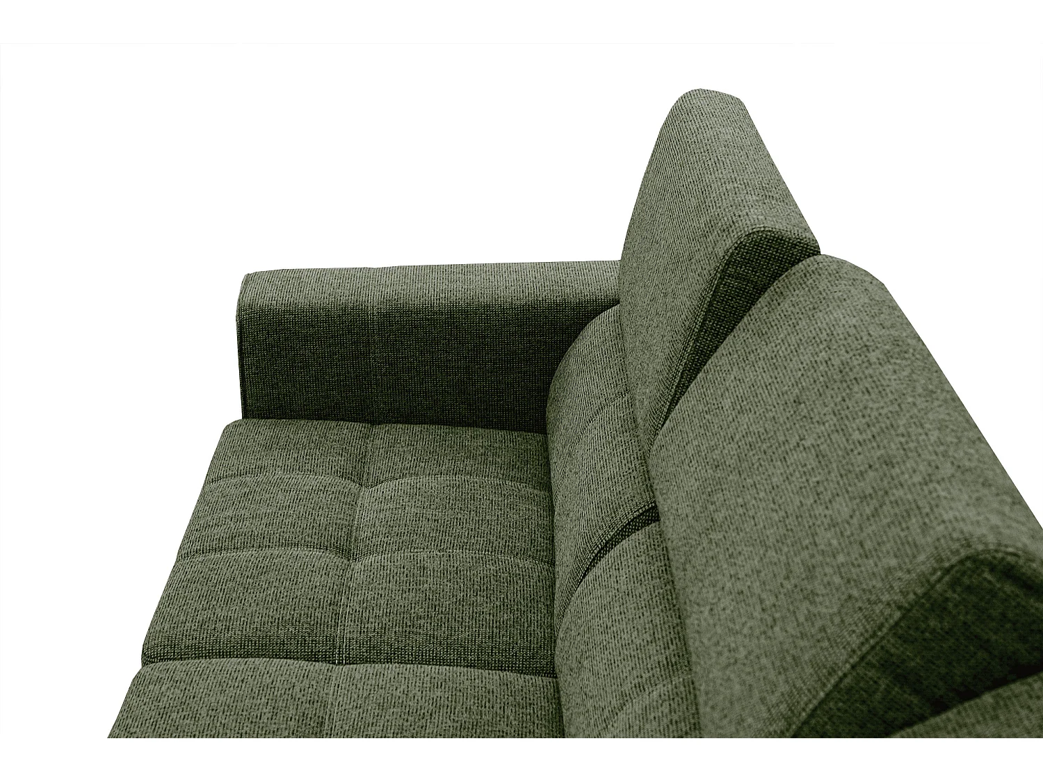 QUARTZ Ecksofa 5-Sitzer rechts, olive