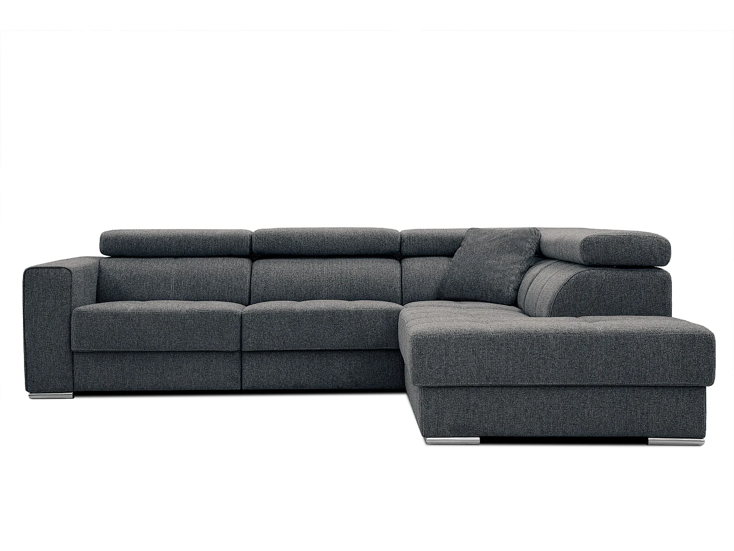 QUARTZ Ecksofa 5-Sitzer rechts, dunkelgrau