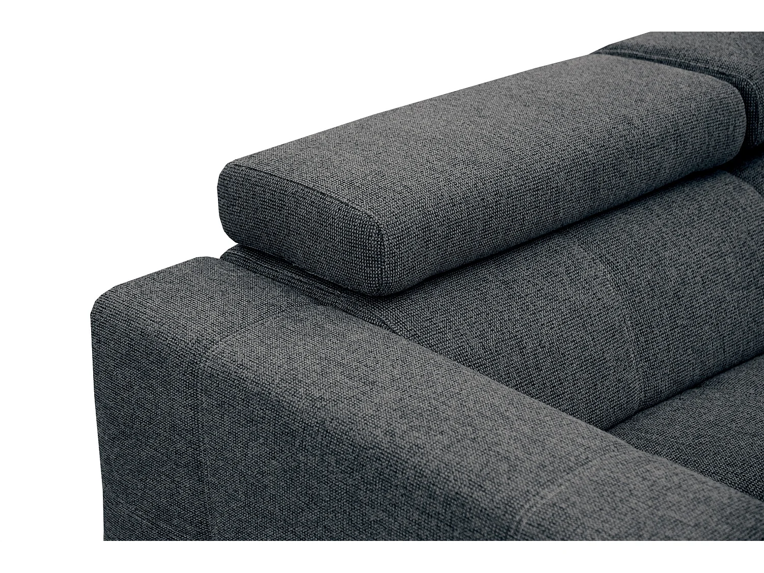 QUARTZ Ecksofa 5-Sitzer rechts, dunkelgrau