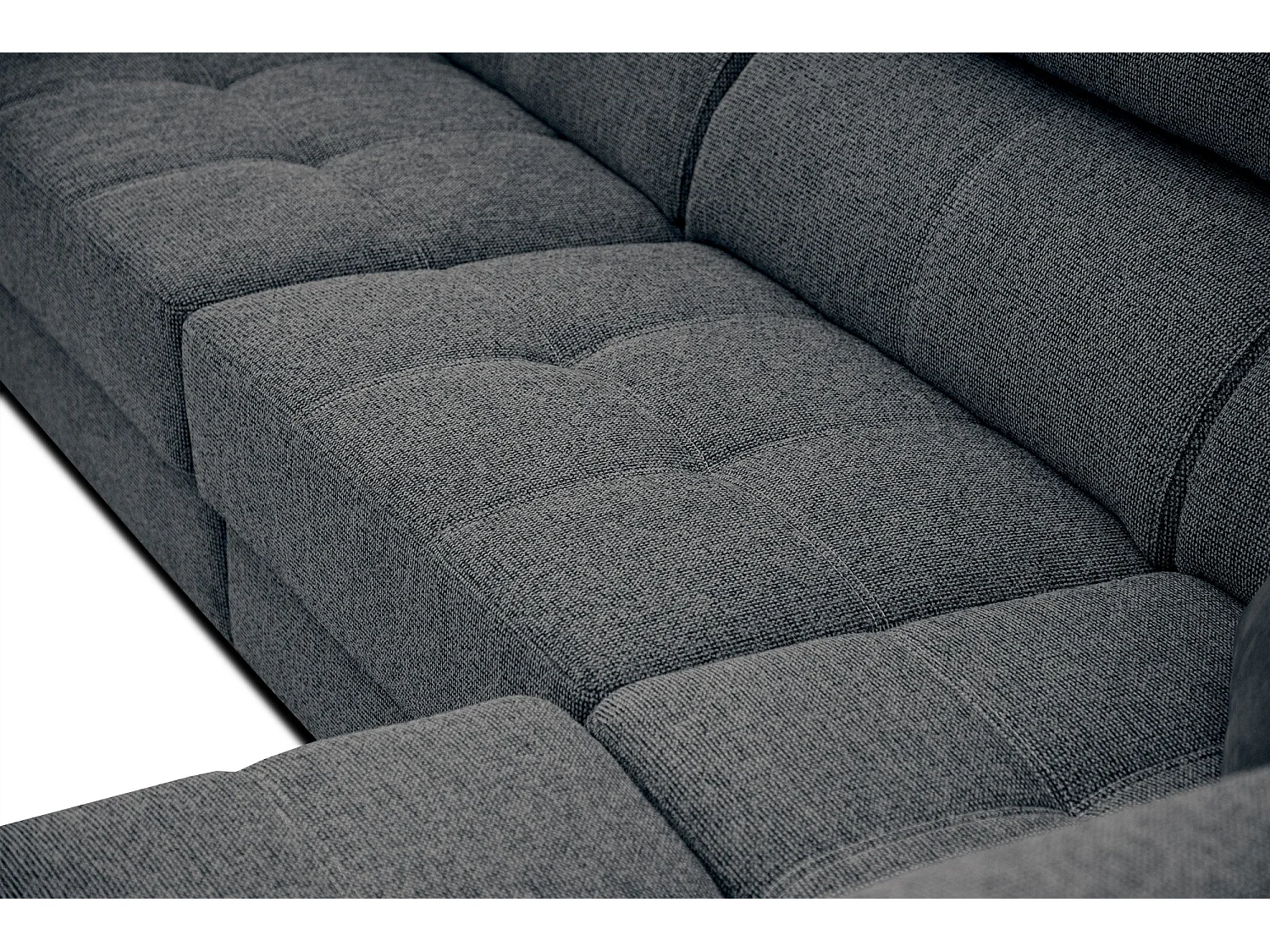 QUARTZ Ecksofa 5-Sitzer rechts, dunkelgrau