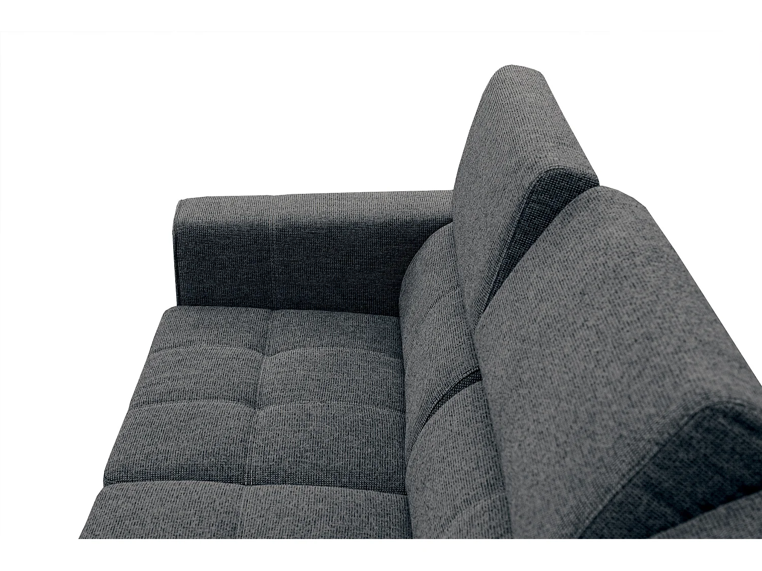 QUARTZ Ecksofa 5-Sitzer rechts, dunkelgrau