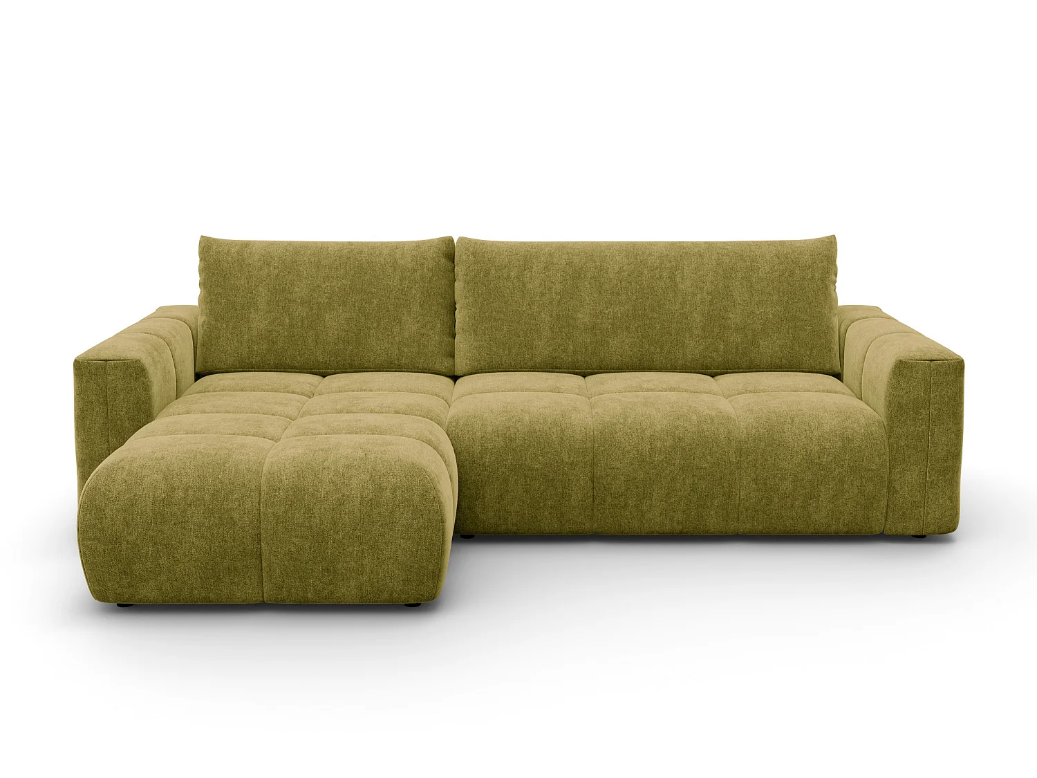 CANAPÉ D'ANGLE VERONA 4 places gauche, tissu khaki