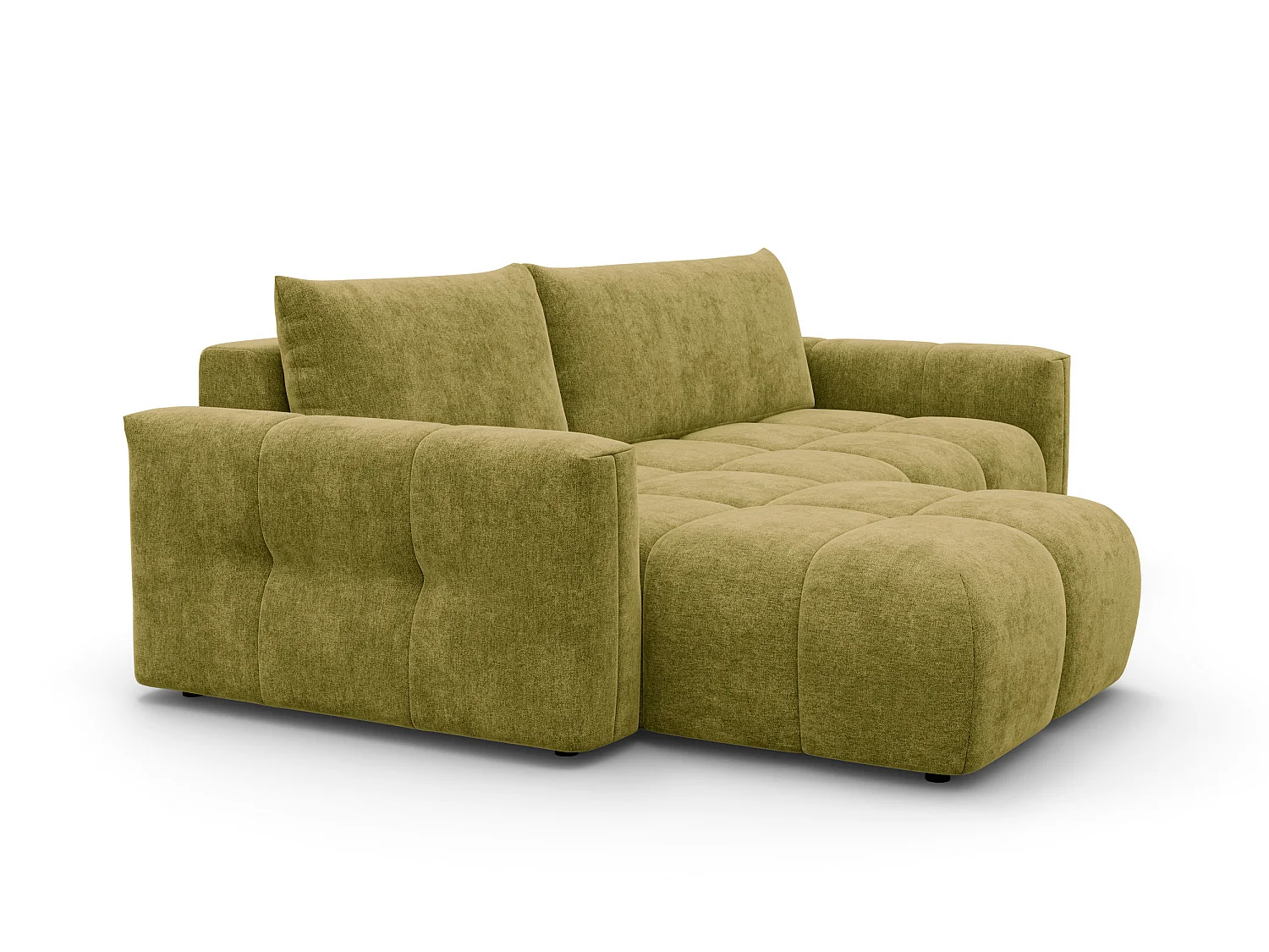 CANAPÉ D'ANGLE VERONA 4 places gauche, tissu khaki