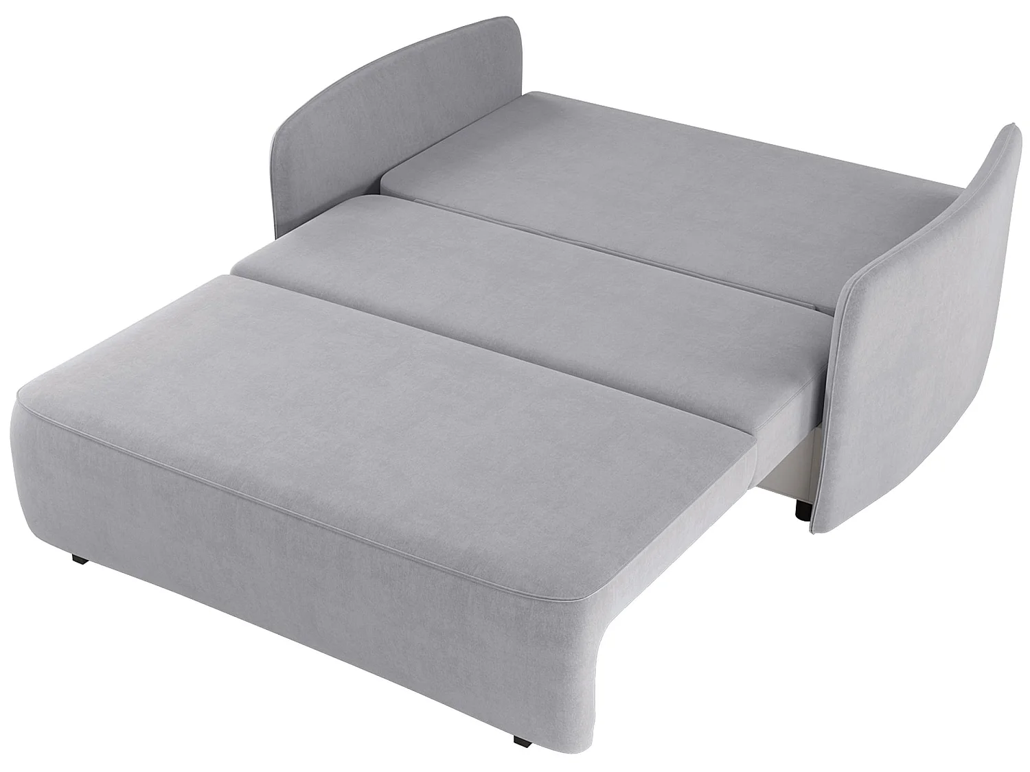 Slaapbank, lichtgrijs, 165 cm – Paxi, chenille stof