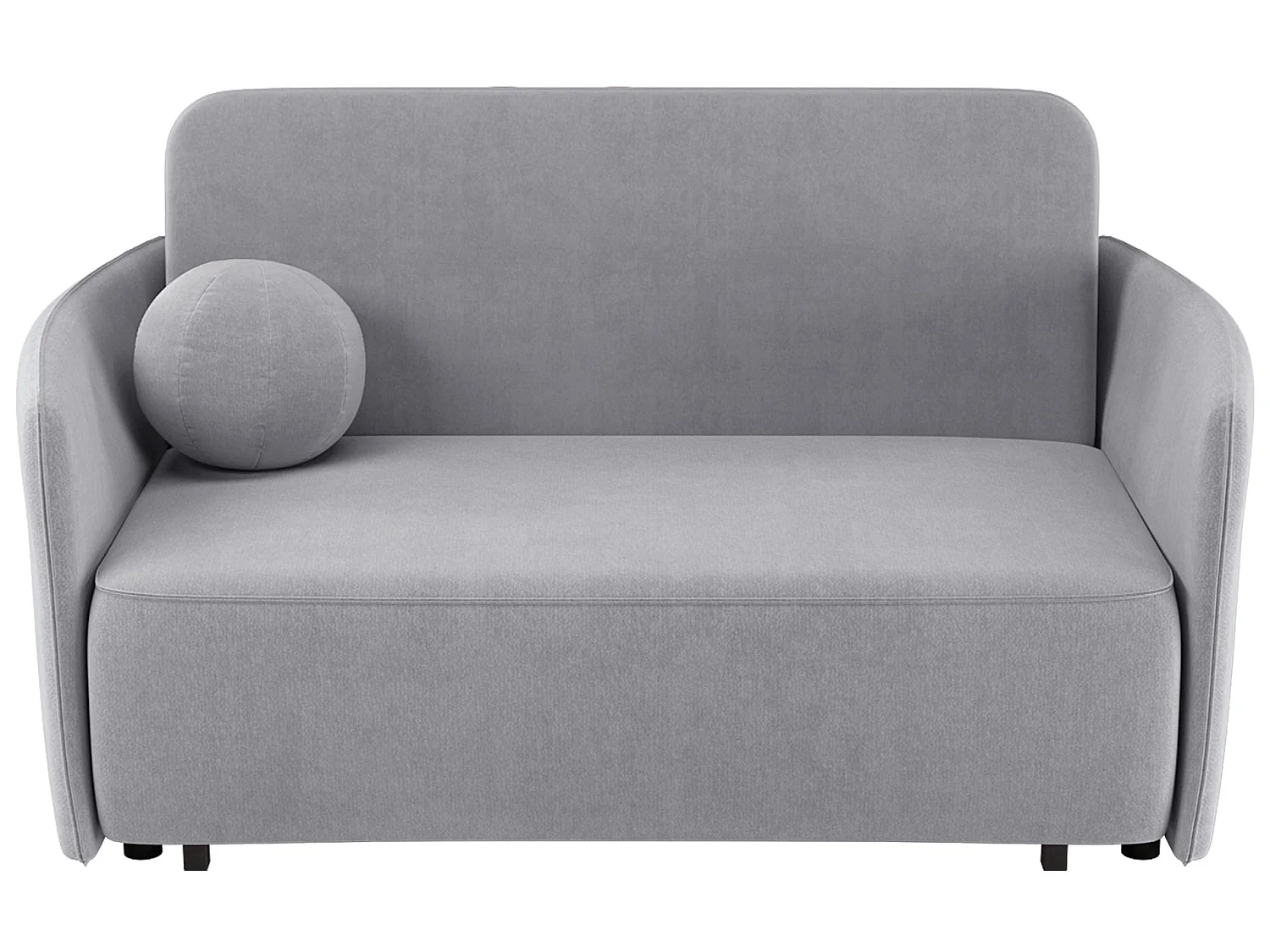 Slaapbank, lichtgrijs, 165 cm – Paxi, chenille stof