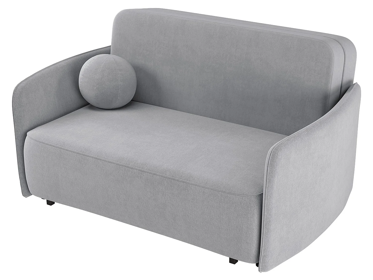 Slaapbank, lichtgrijs, 165 cm – Paxi, chenille stof